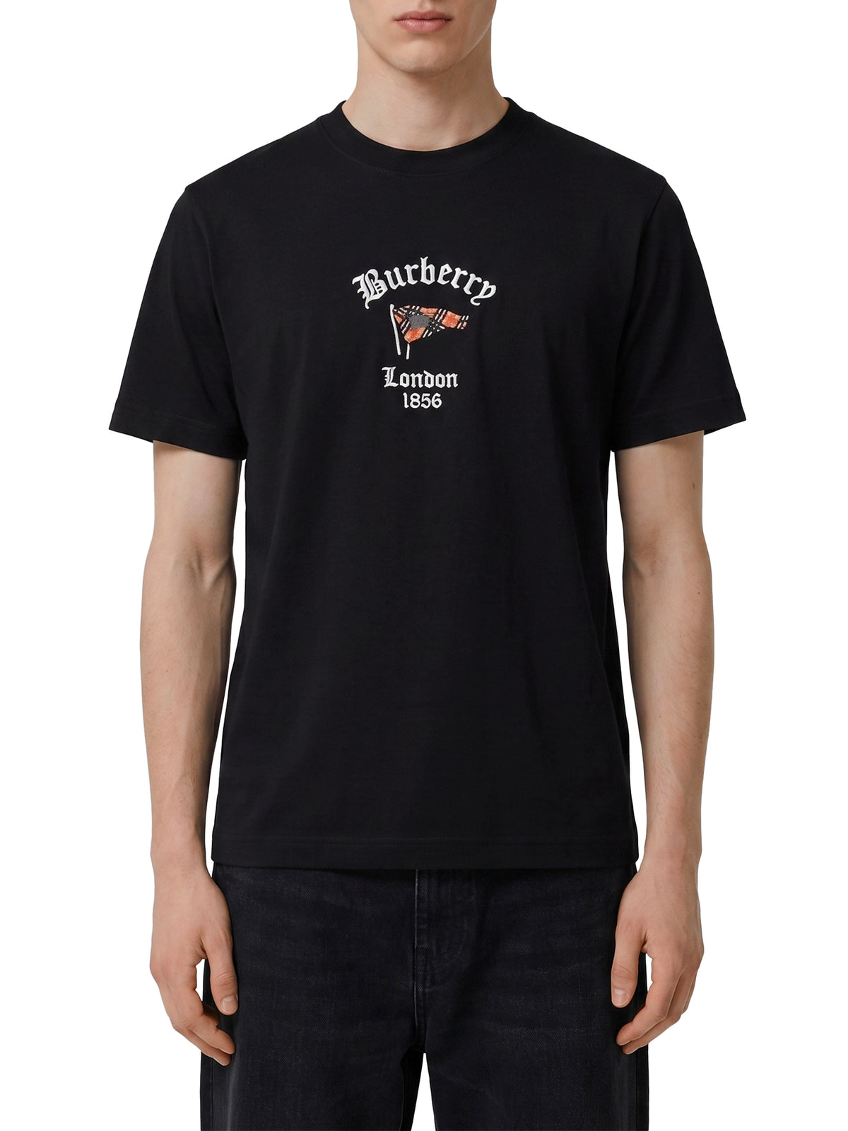 Cotton T-shirt with Check flag