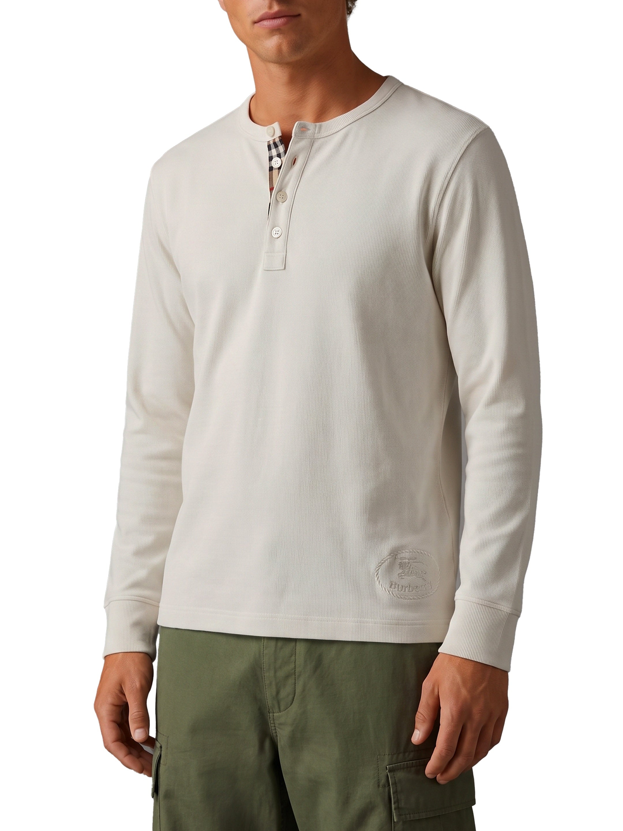 Long-sleeved cotton sweater