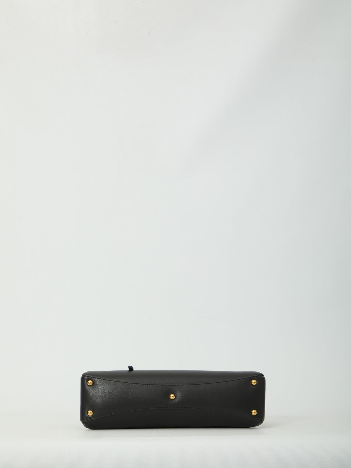 Black lambskin shoulder bag