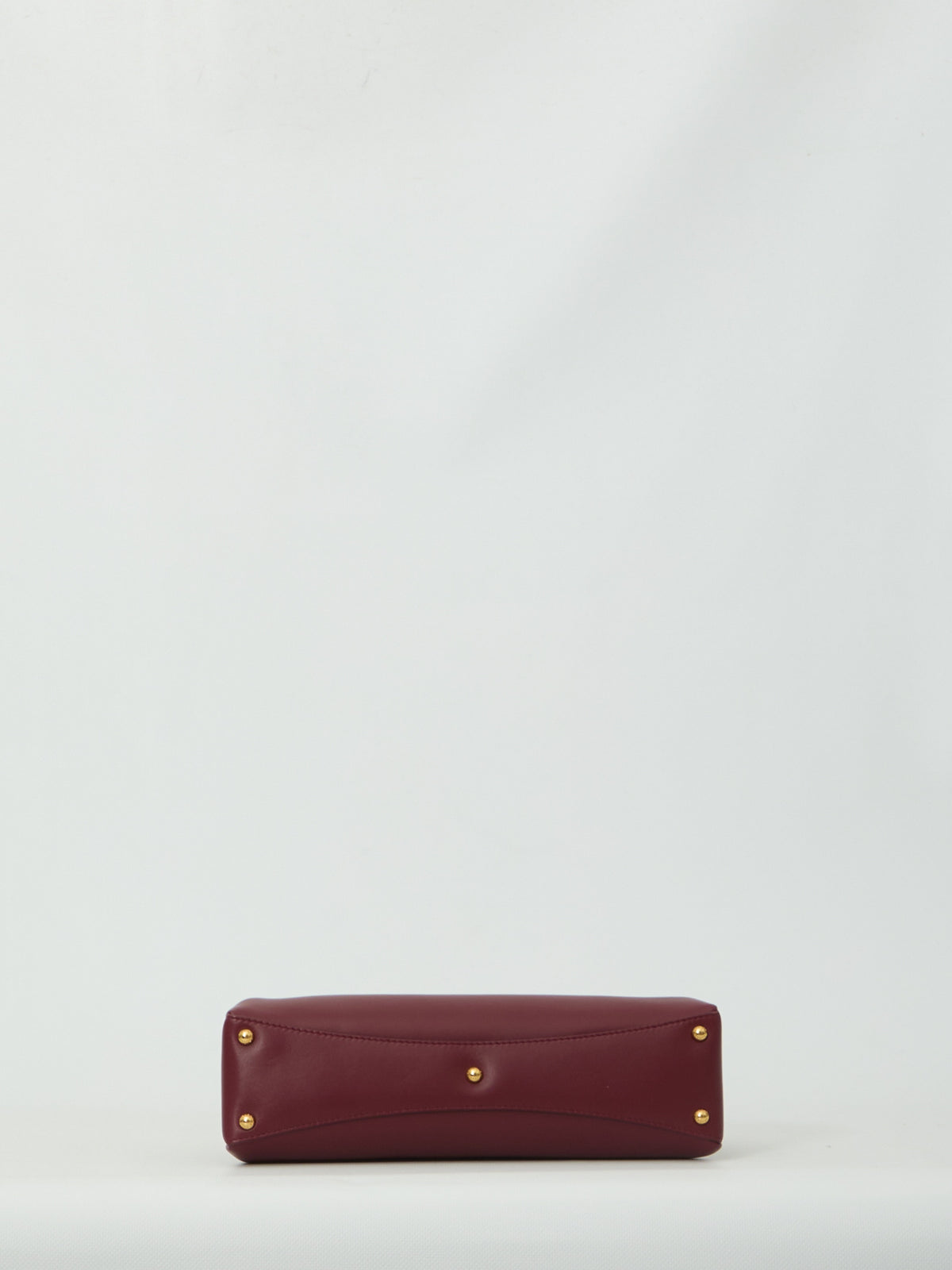 Burgundy lambskin shoulder bag