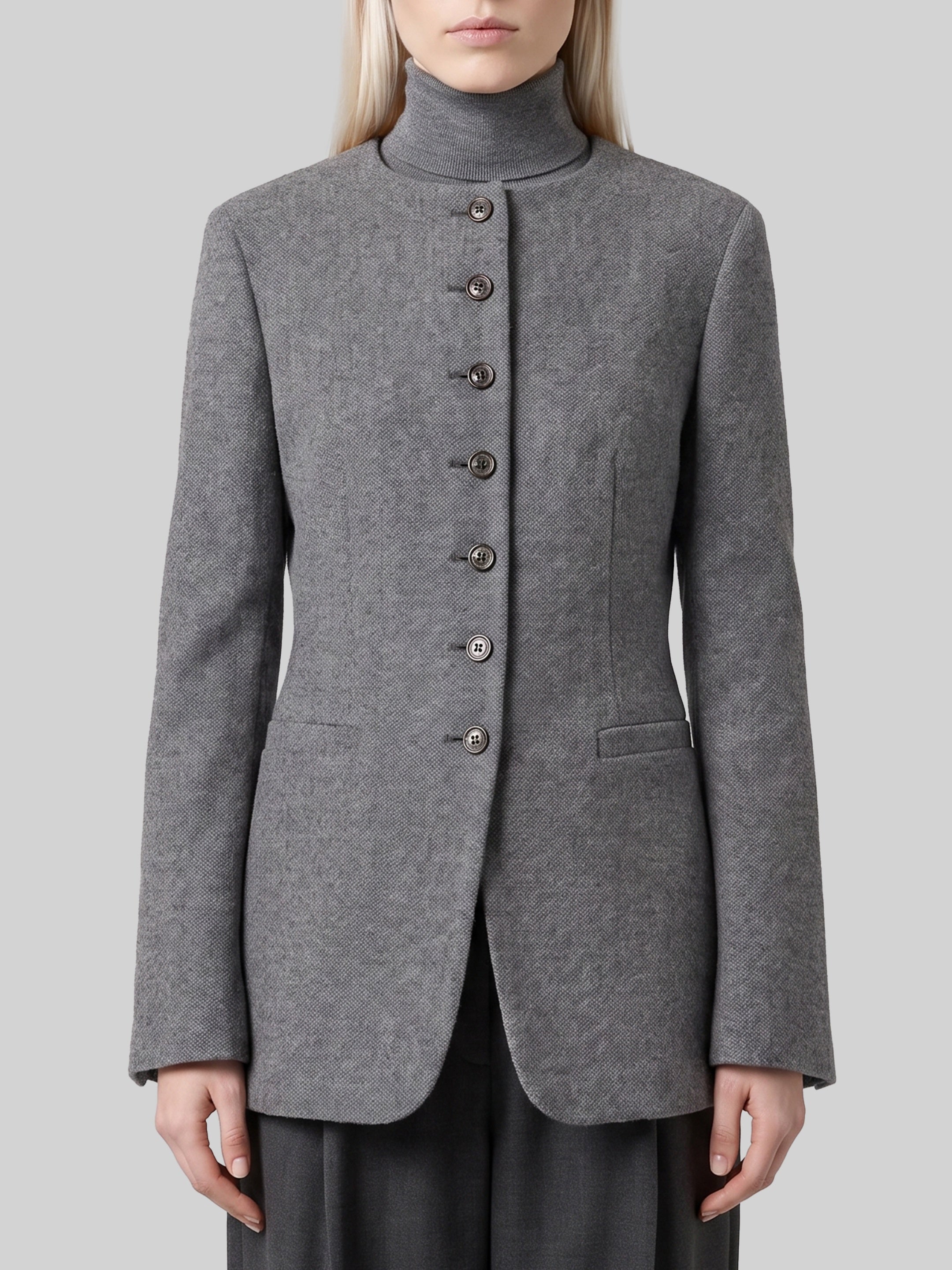 Dark grey crew neck Falla jacket