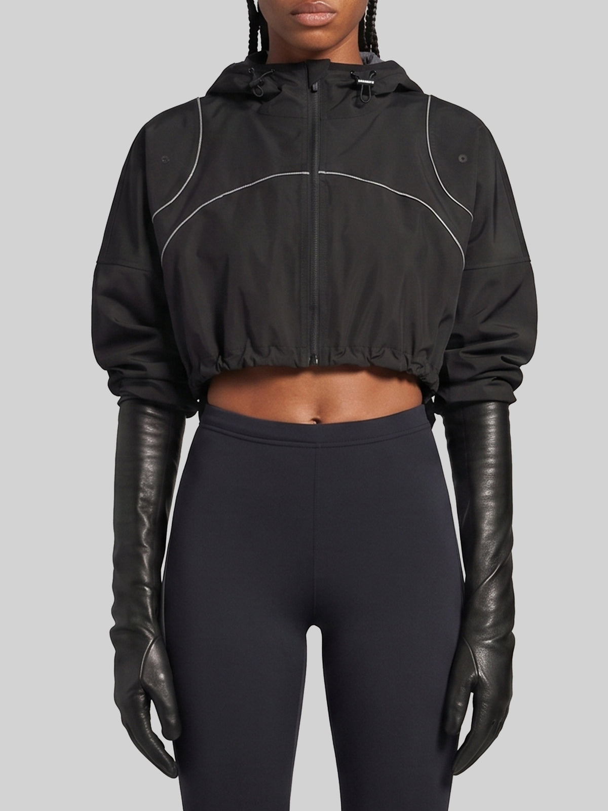 Cropped techwear jacket