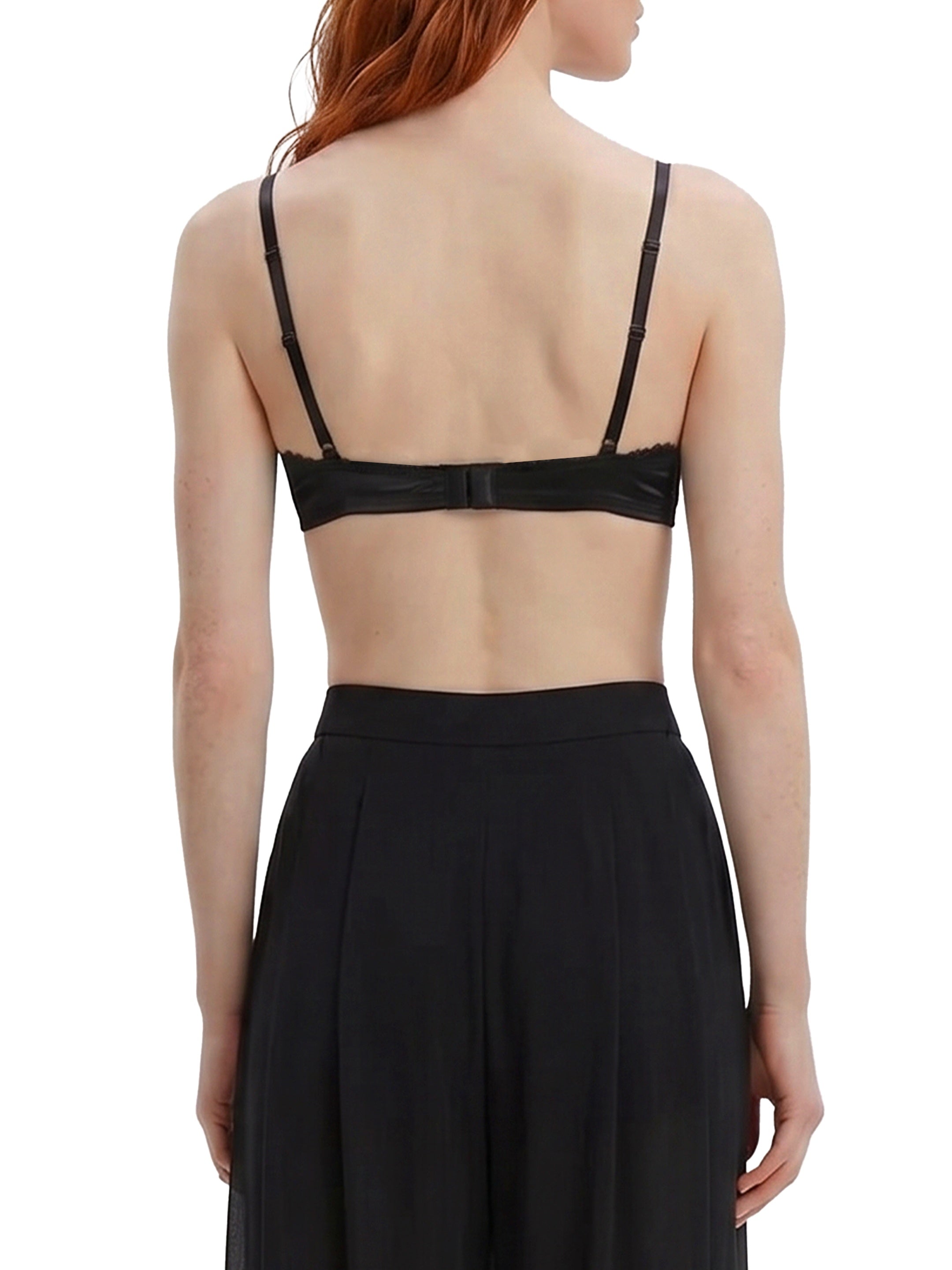 Balconette bra in satin and lace