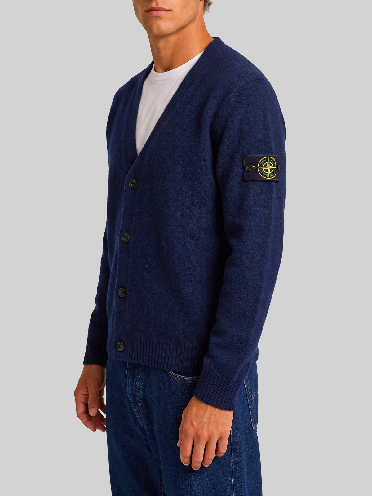 Navy alpaca cardigan