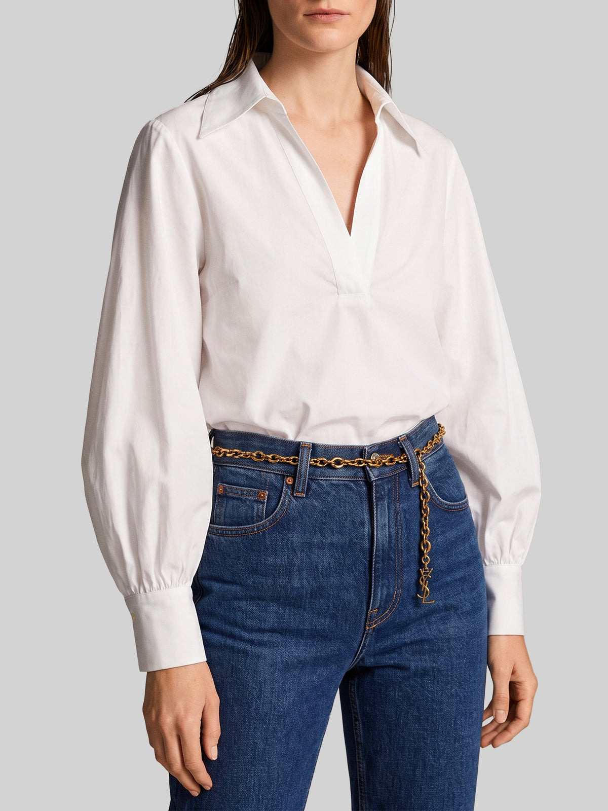 Cotton poplin blouse
