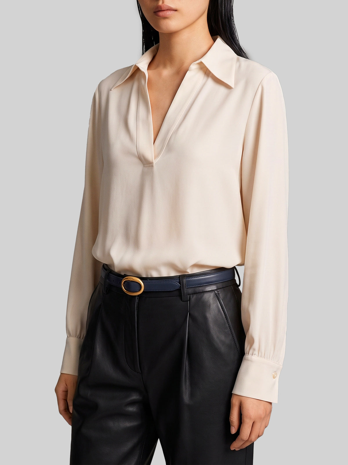 Champagne double georgette blouse