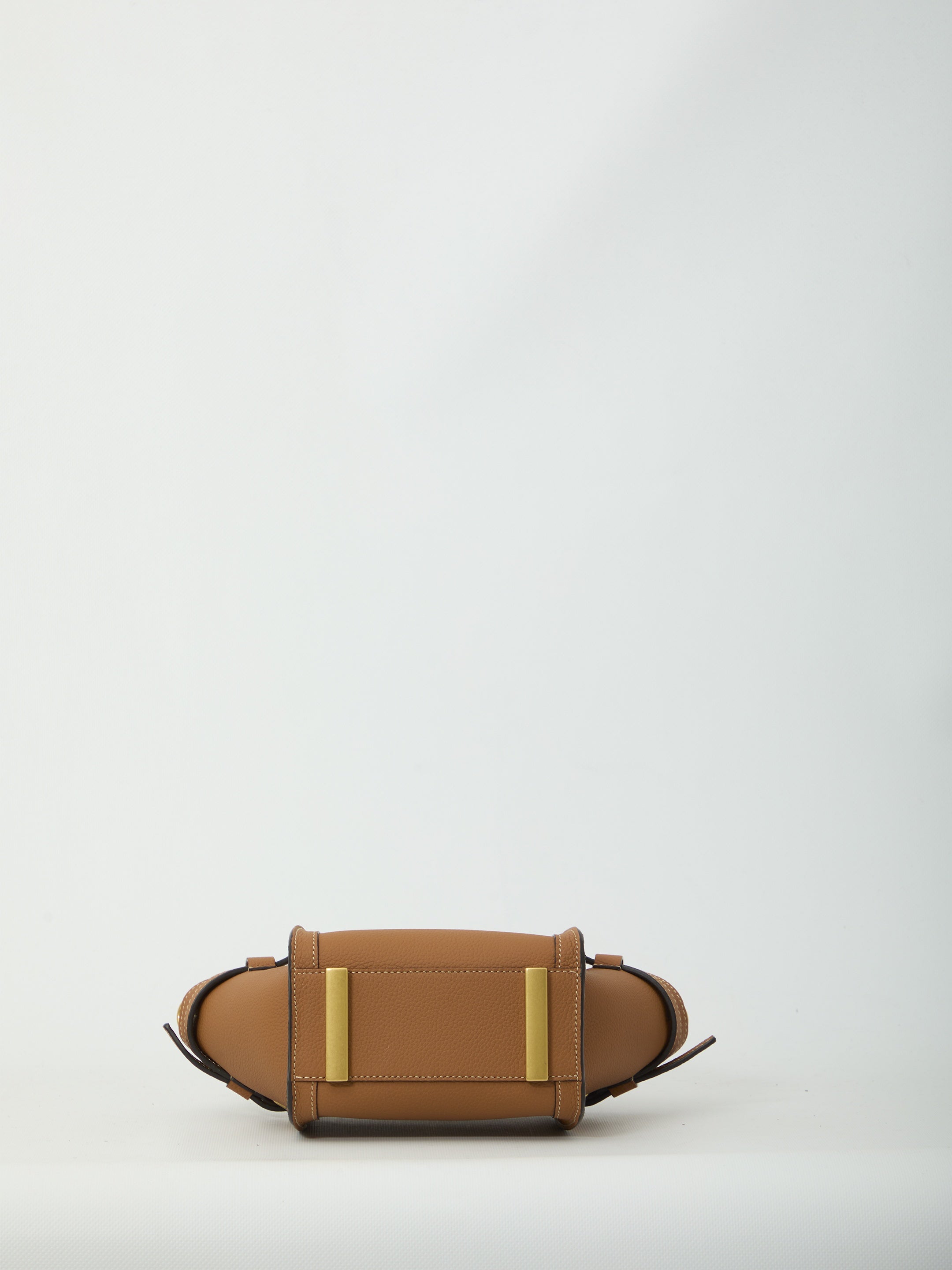 Mini leather shopping bag