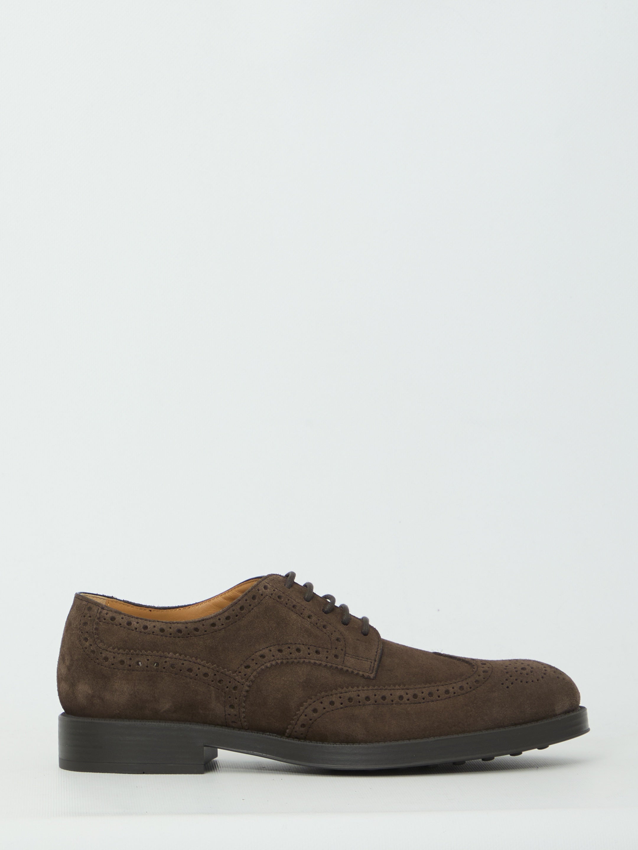 Lace-up suede shoes