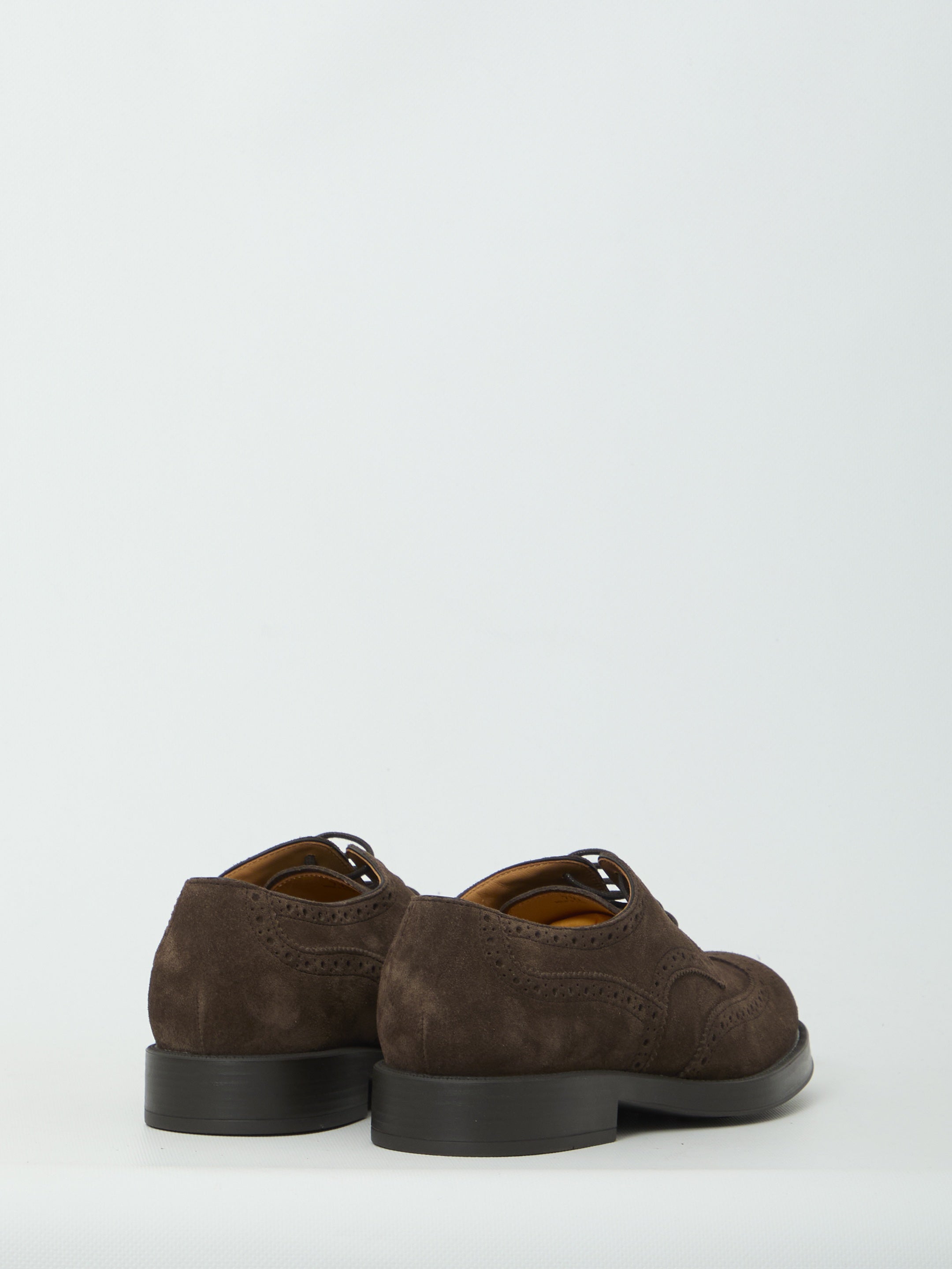 Lace-up suede shoes
