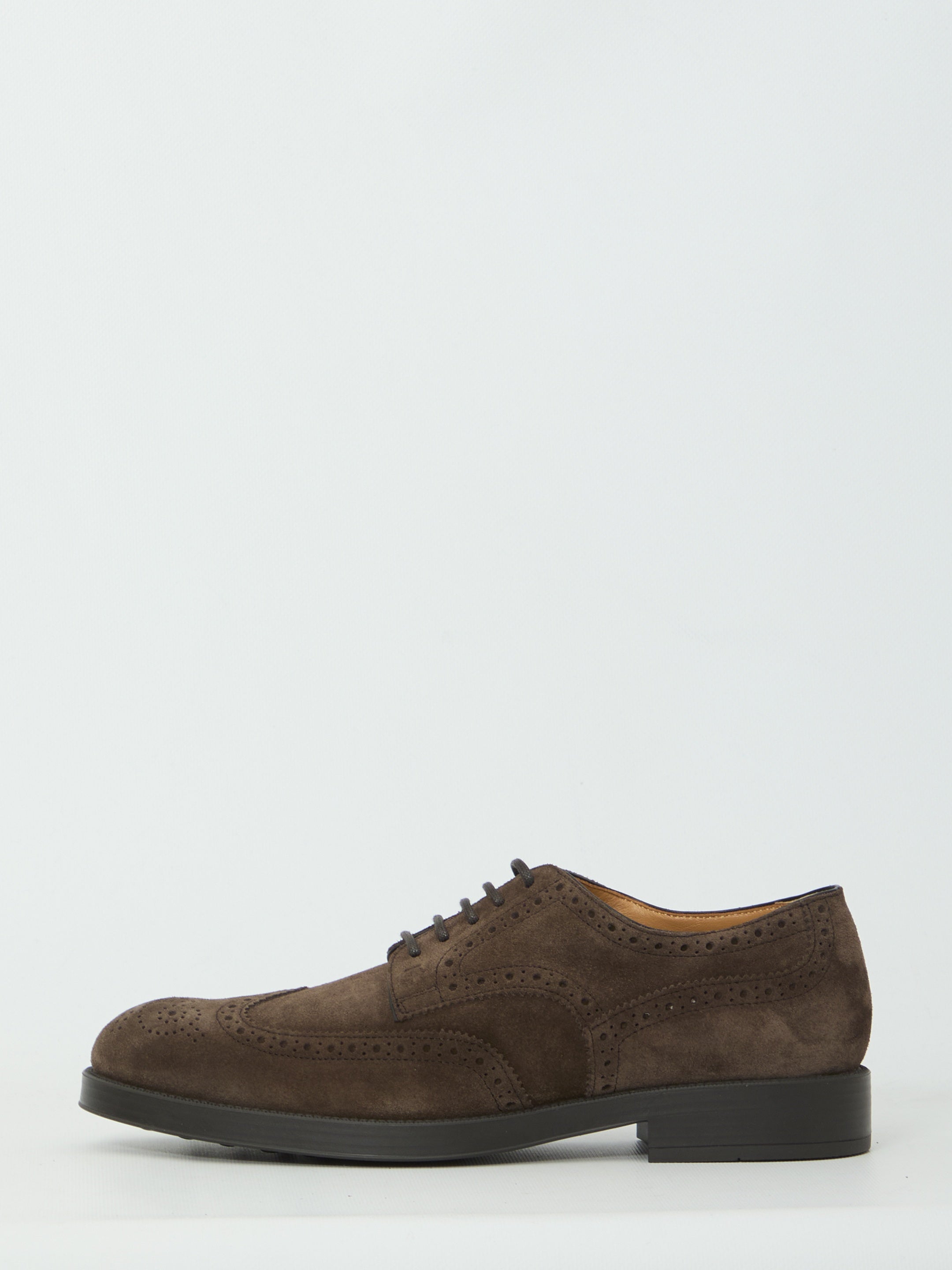 Lace-up suede shoes