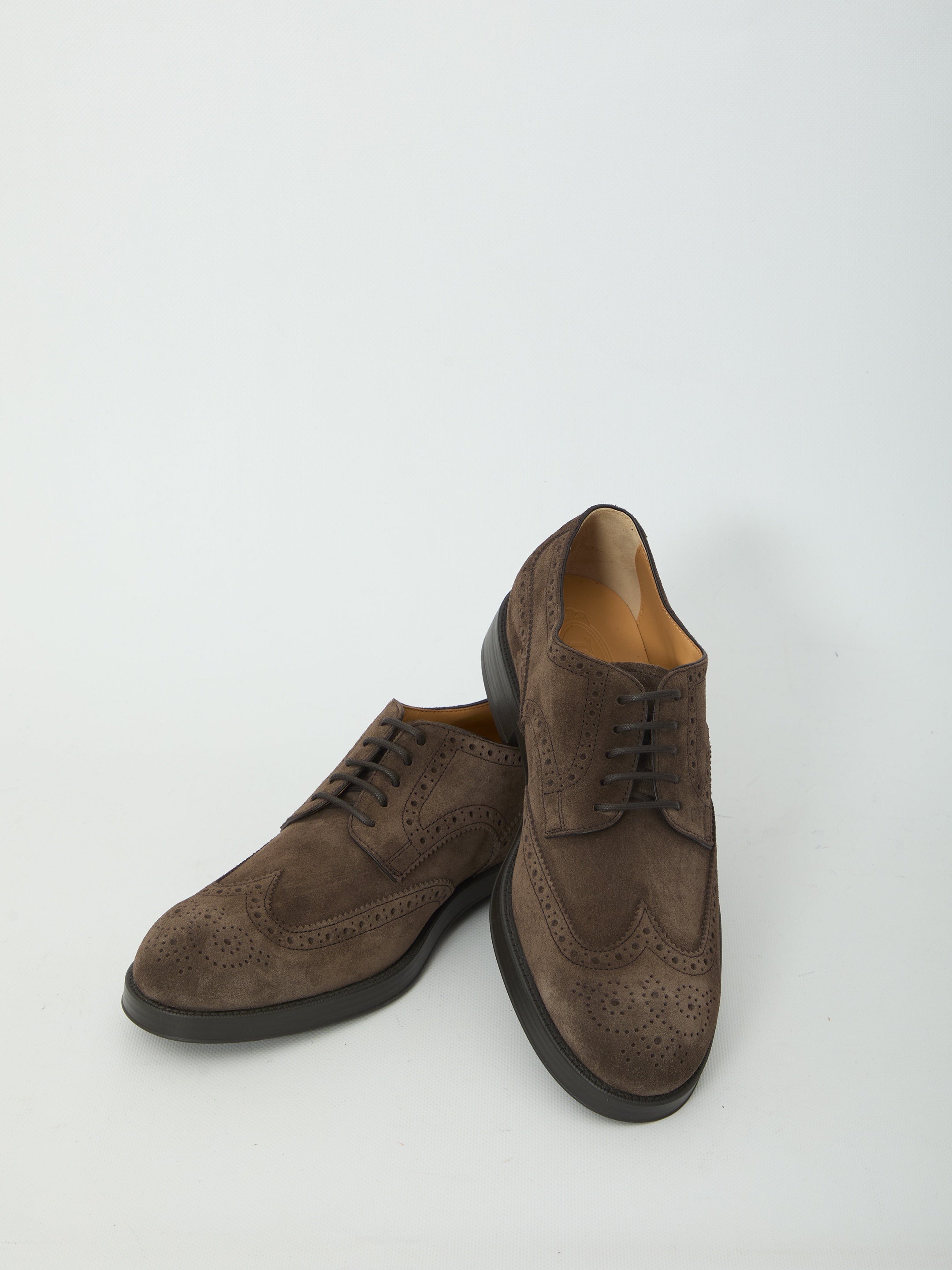 Lace-up suede shoes