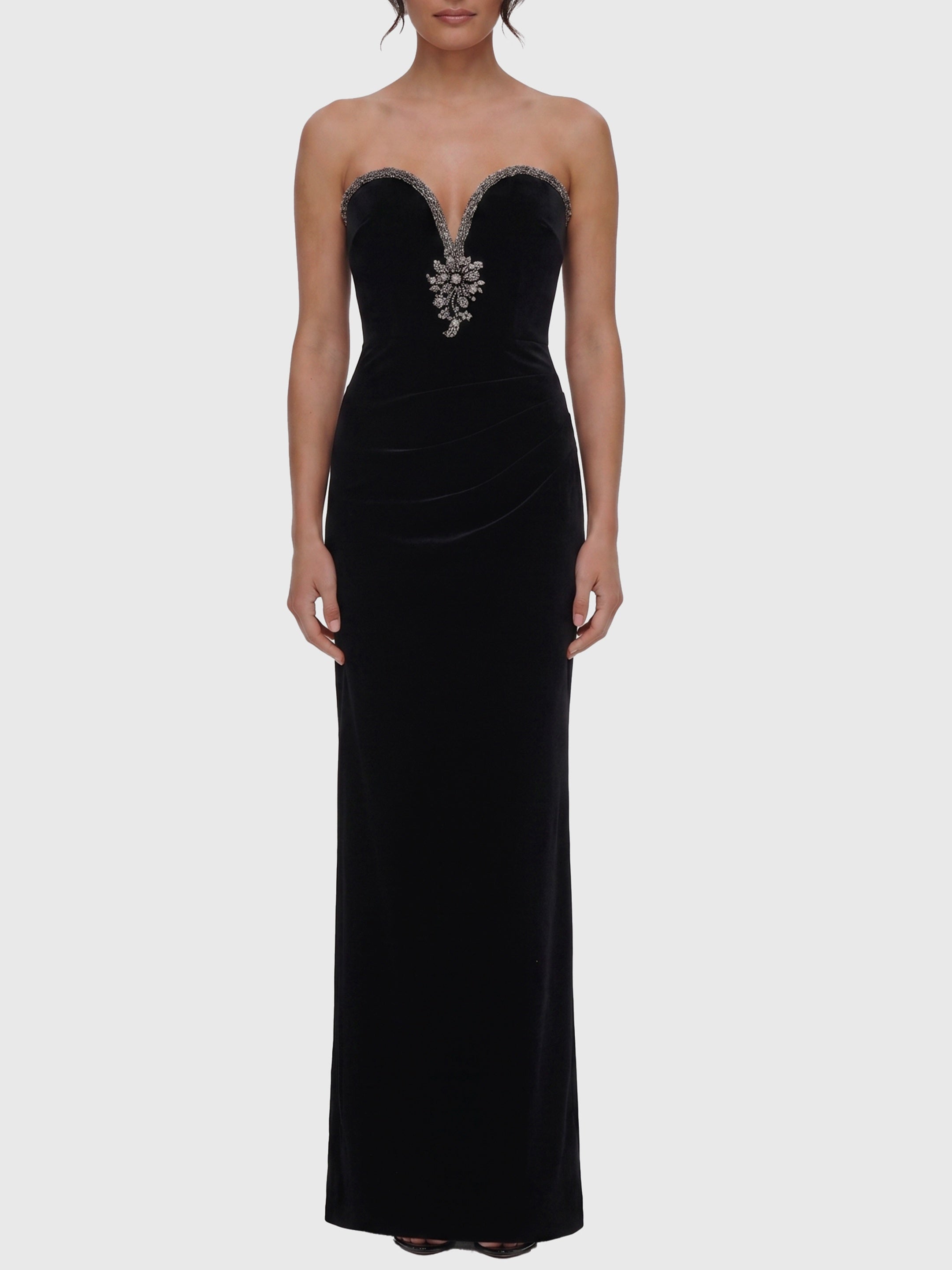 Maxi velvet dress