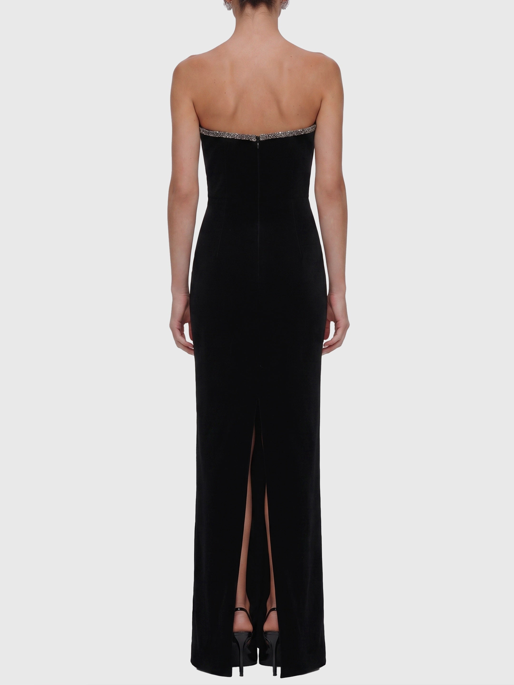 Maxi velvet dress