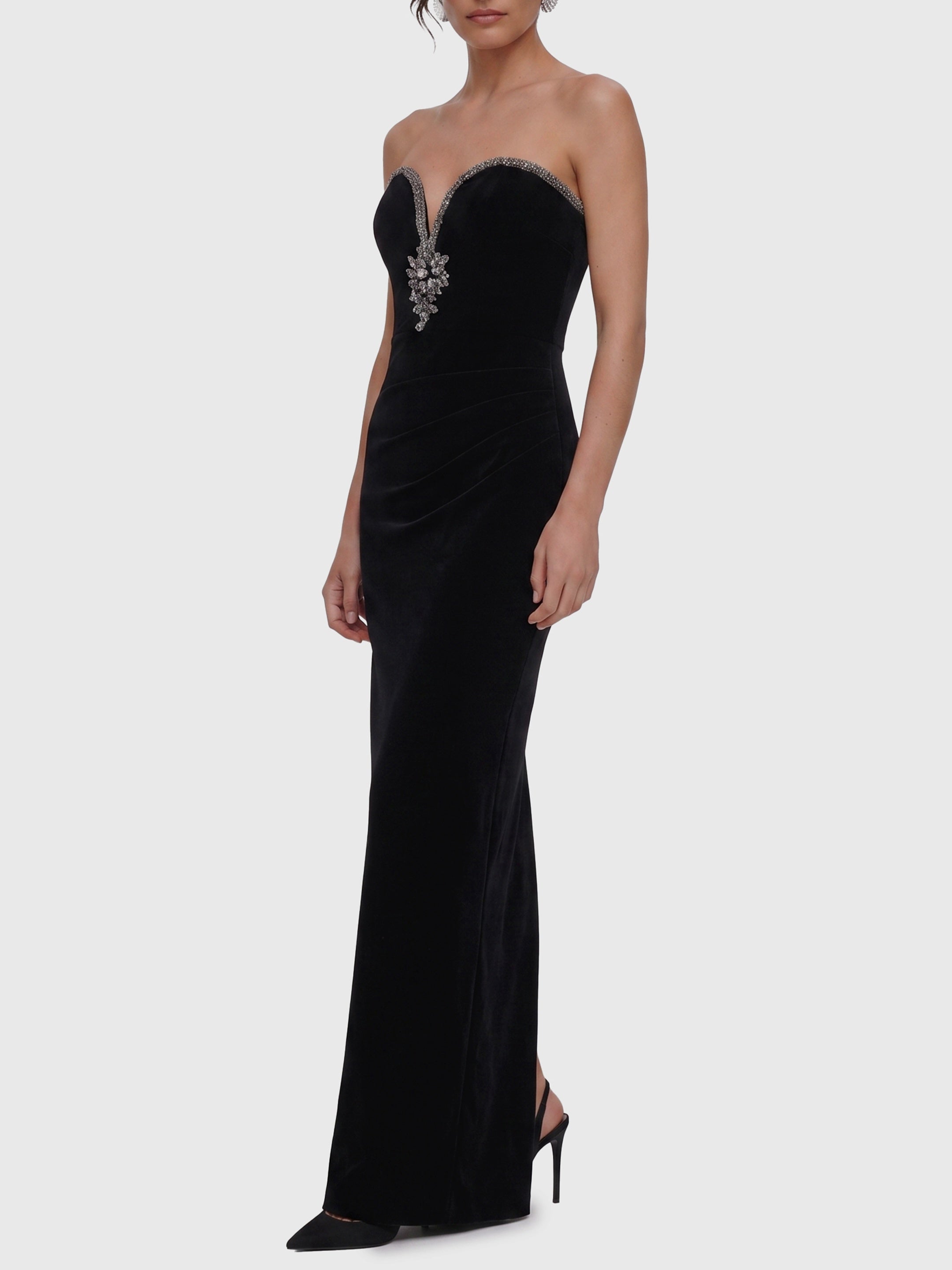 Maxi velvet dress