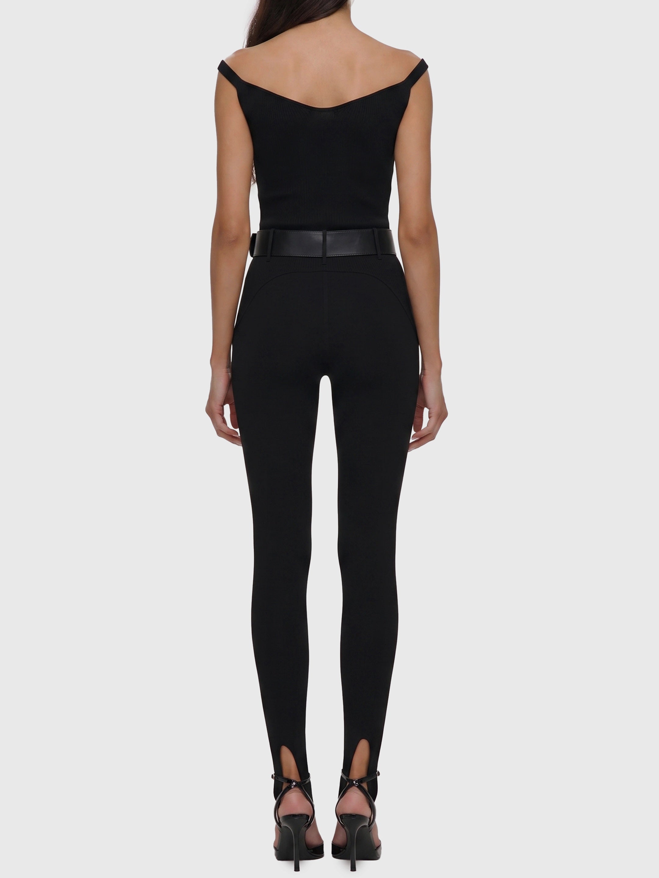 Black knit top