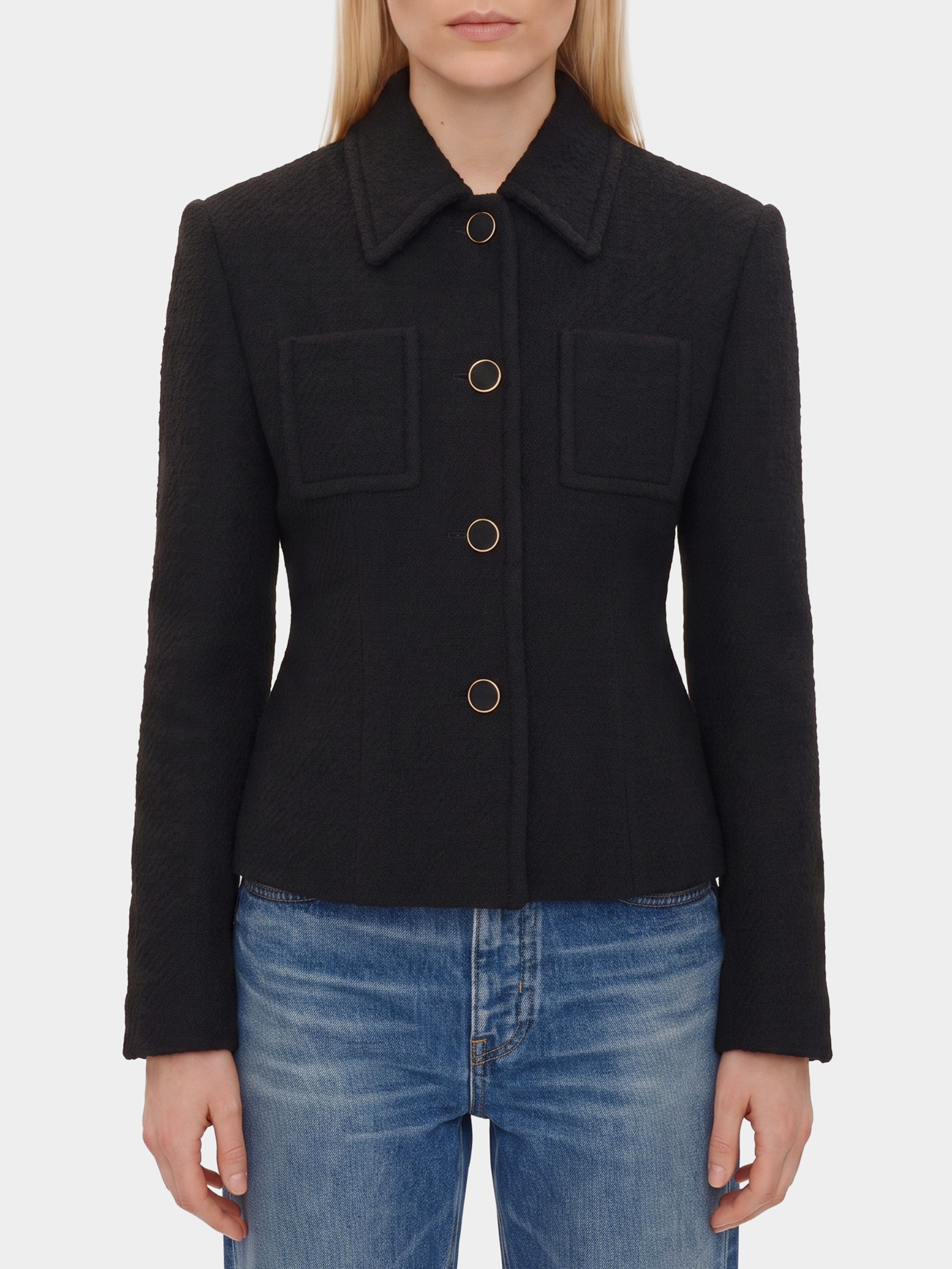 Fitted tailored jacket