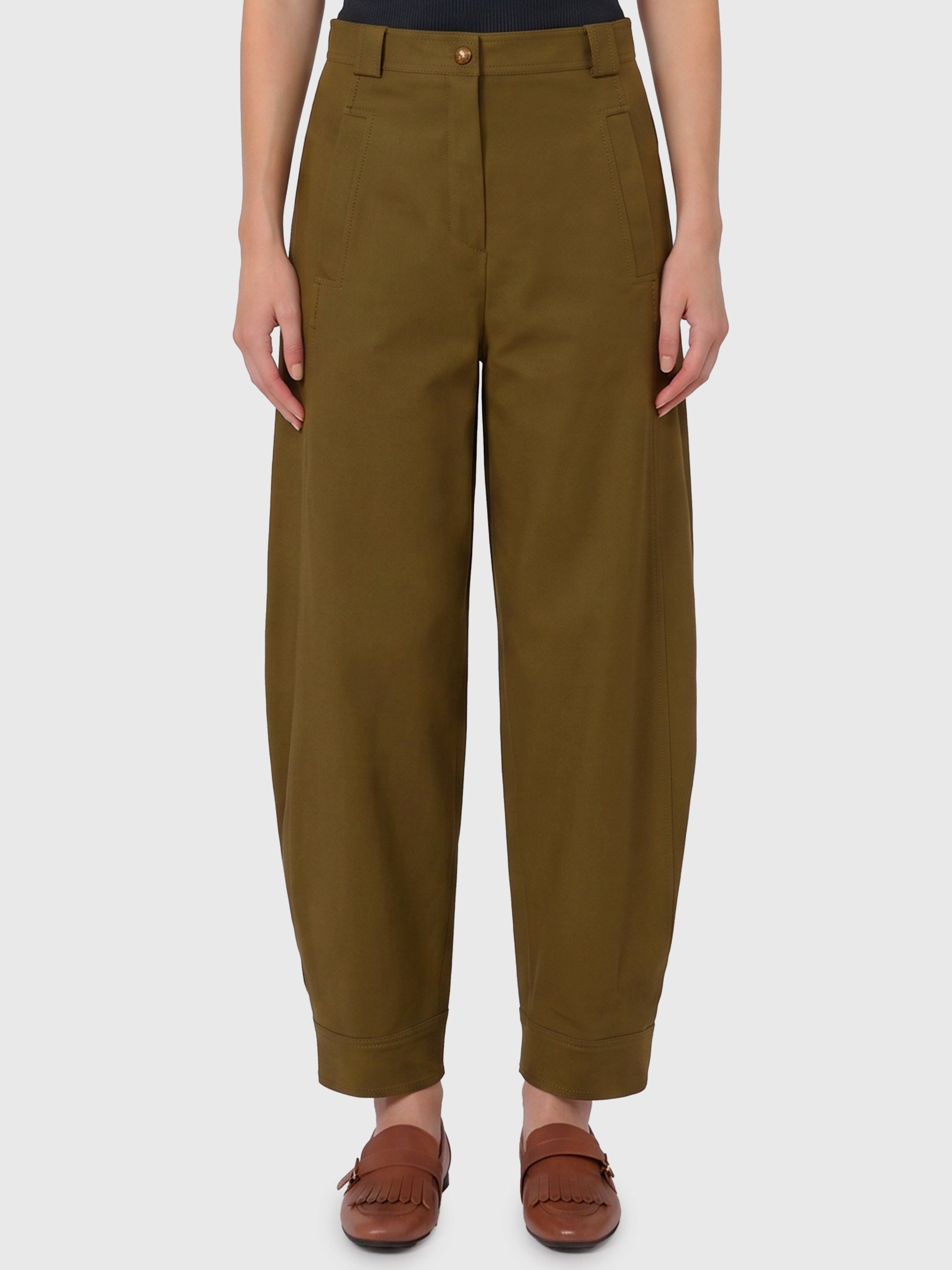 Adorni stretch cotton canvas trousers