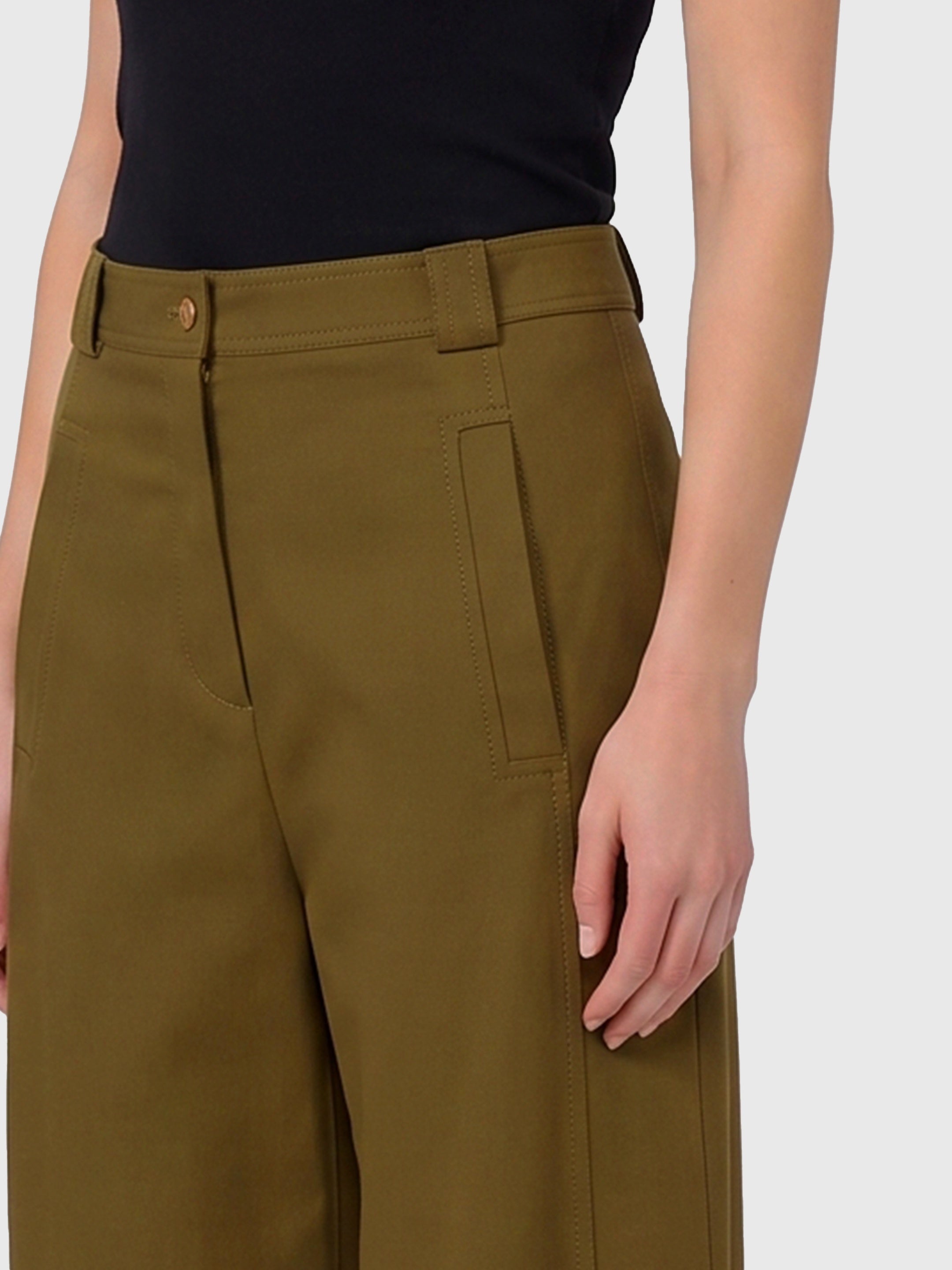 Adorni stretch cotton canvas trousers