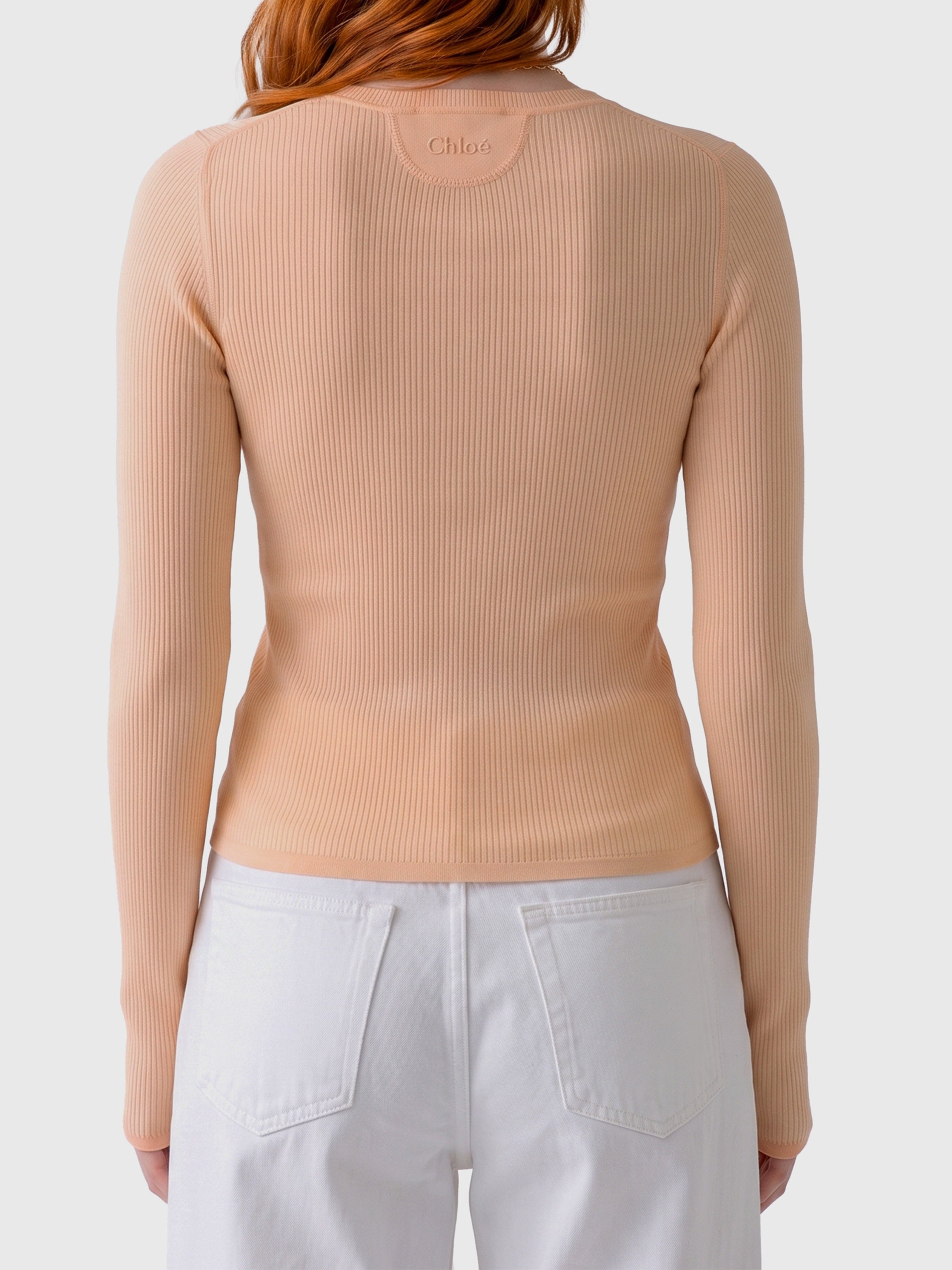 Bleached Orange ribbed top