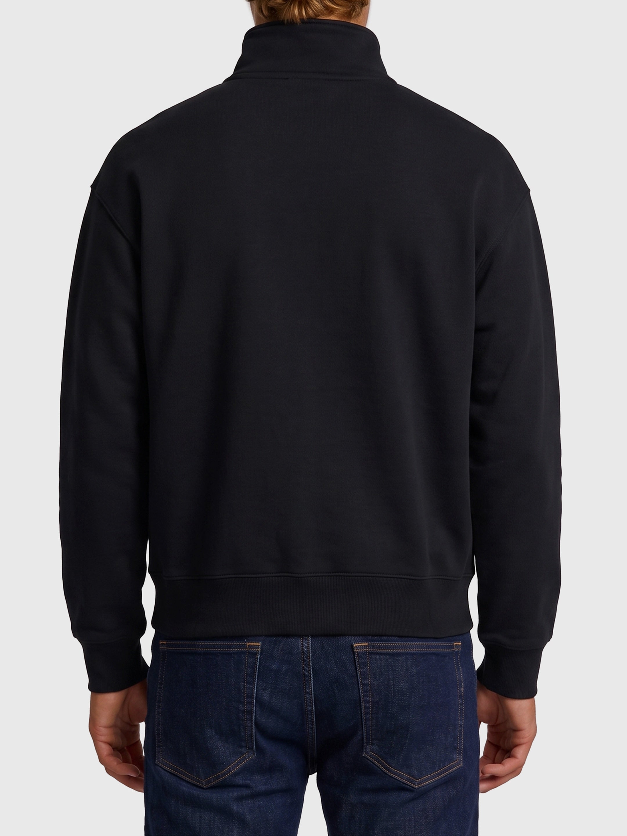 Gros Grain zip-neck sweatshirt