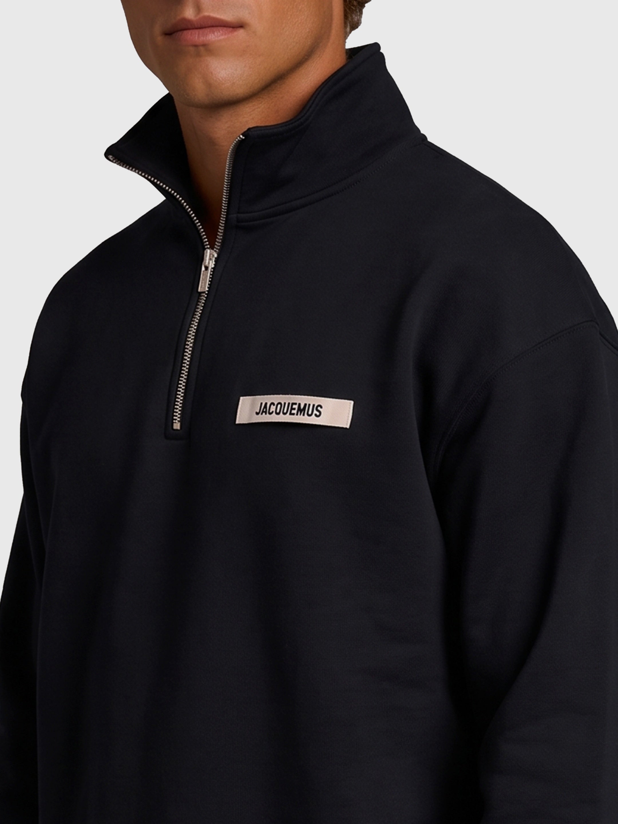 Gros Grain zip-neck sweatshirt