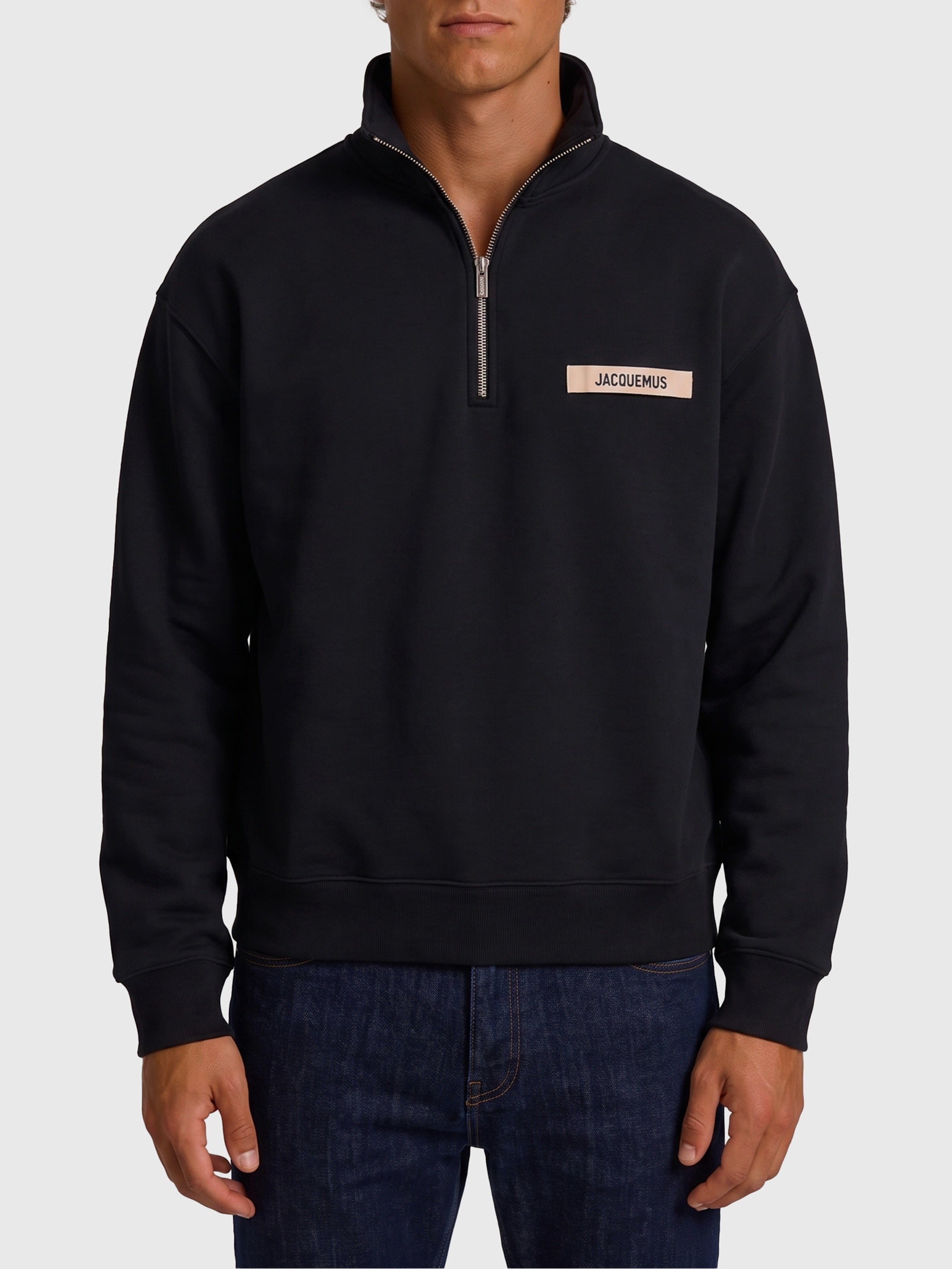 Gros Grain zip-neck sweatshirt