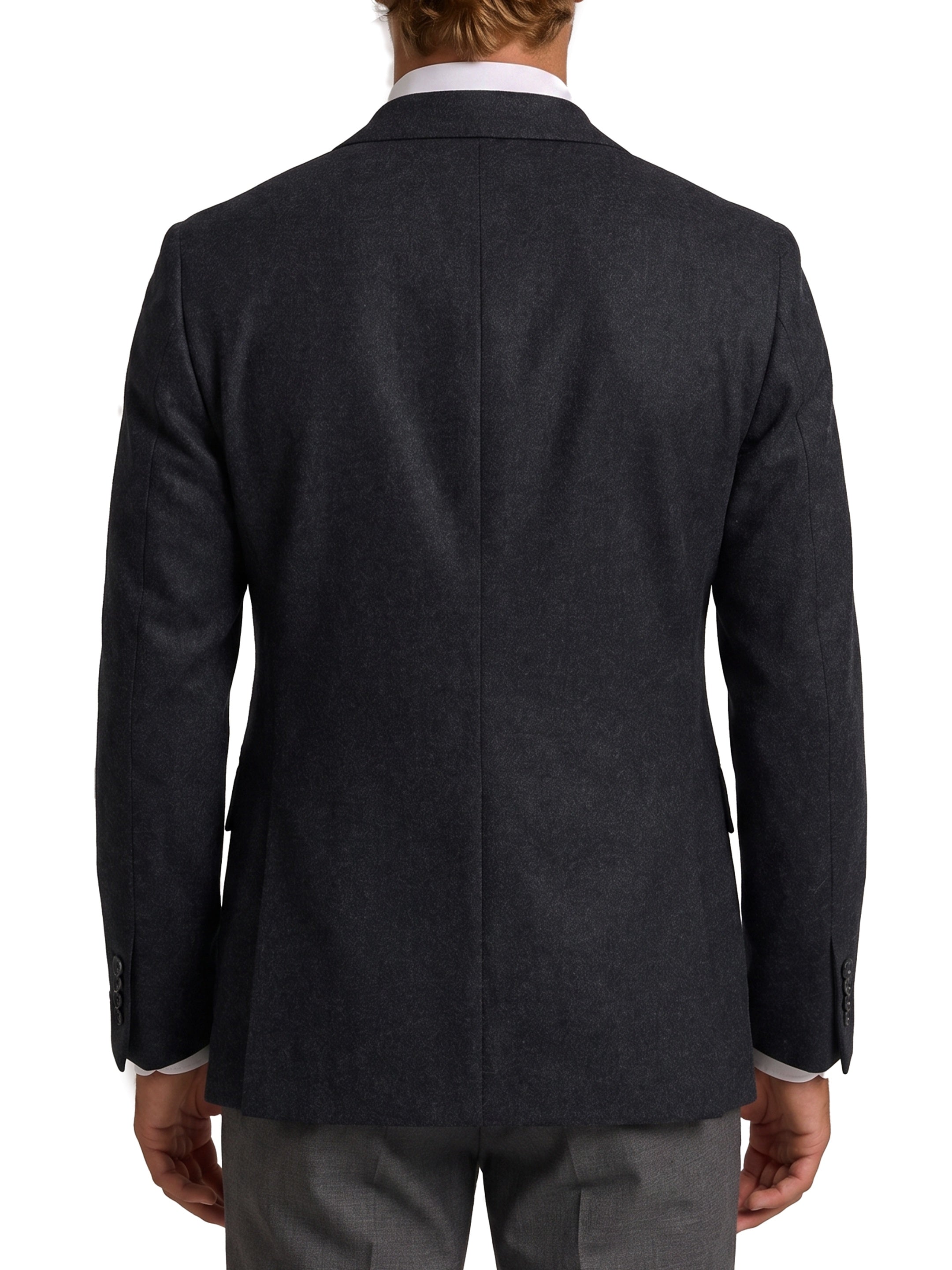 New York double-breasted virgin wool jacket