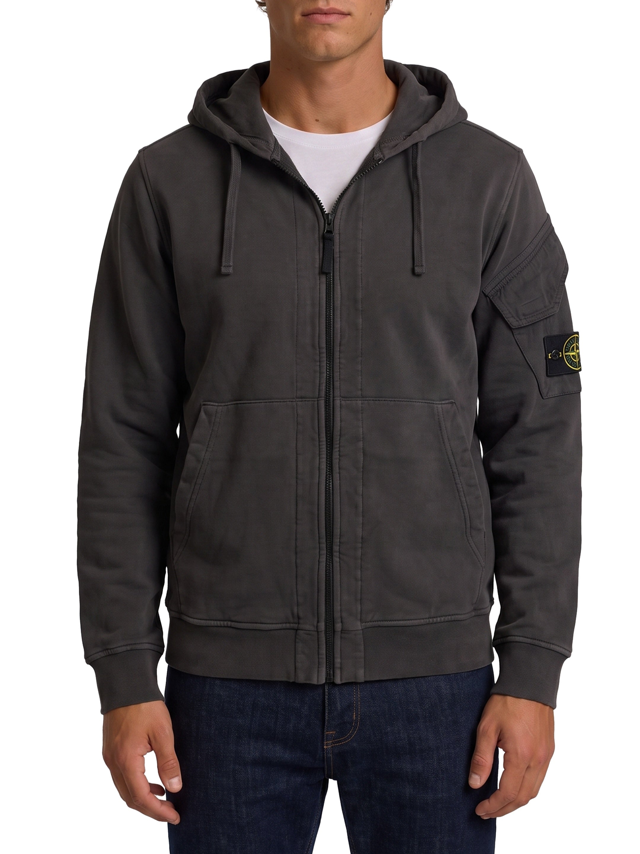 Cotton zip-up sweatshirt