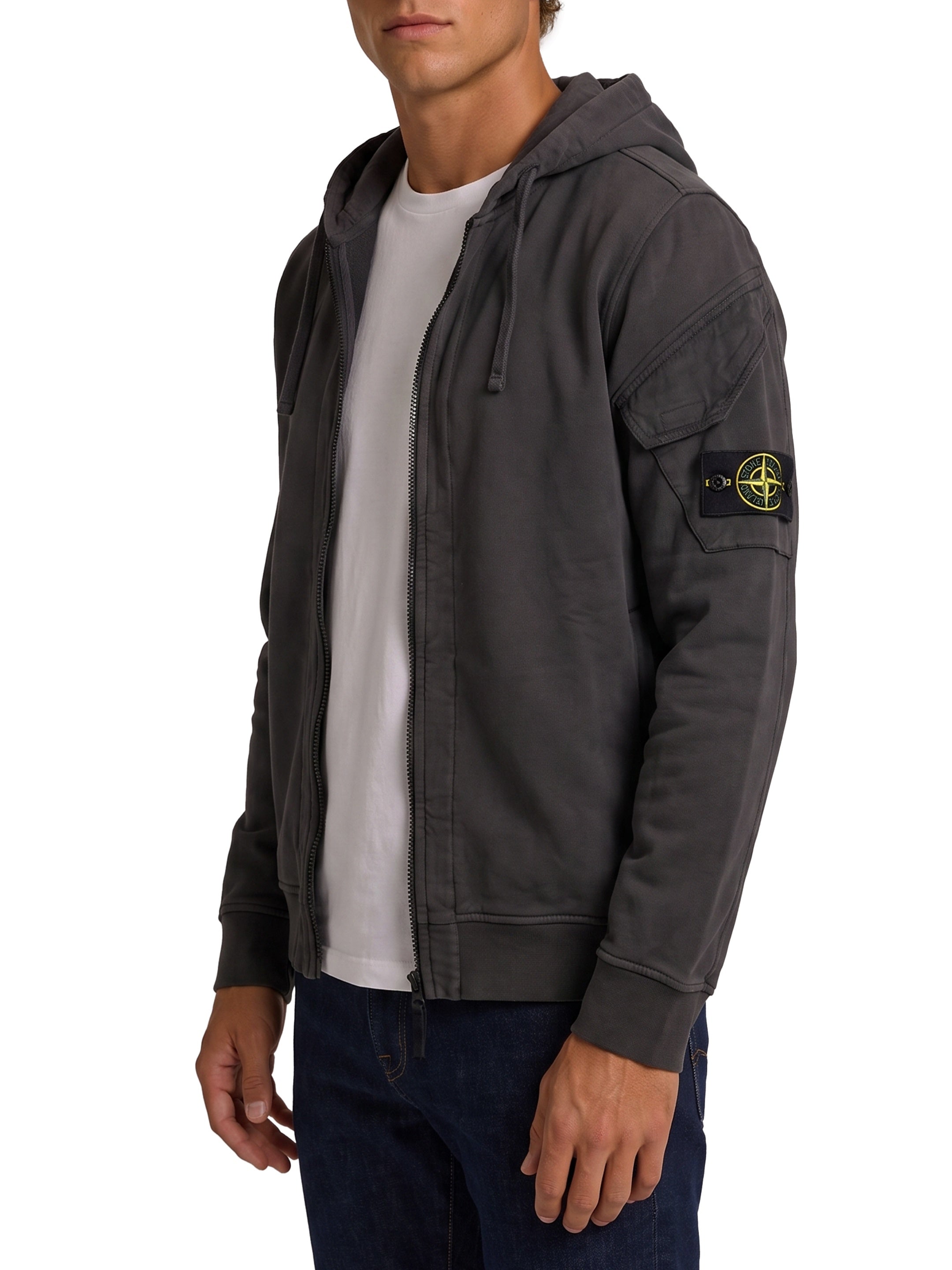 Cotton zip-up sweatshirt