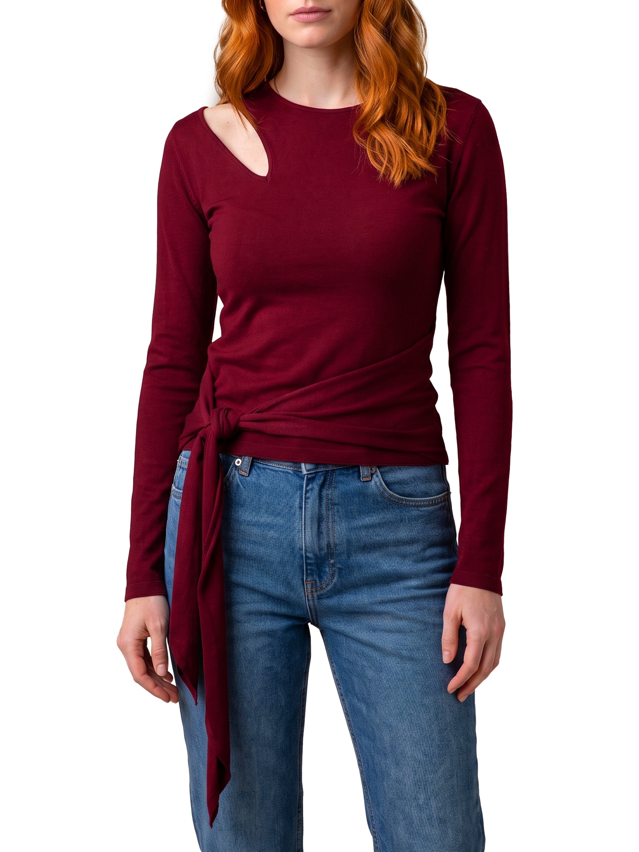 Cut-off top with sash