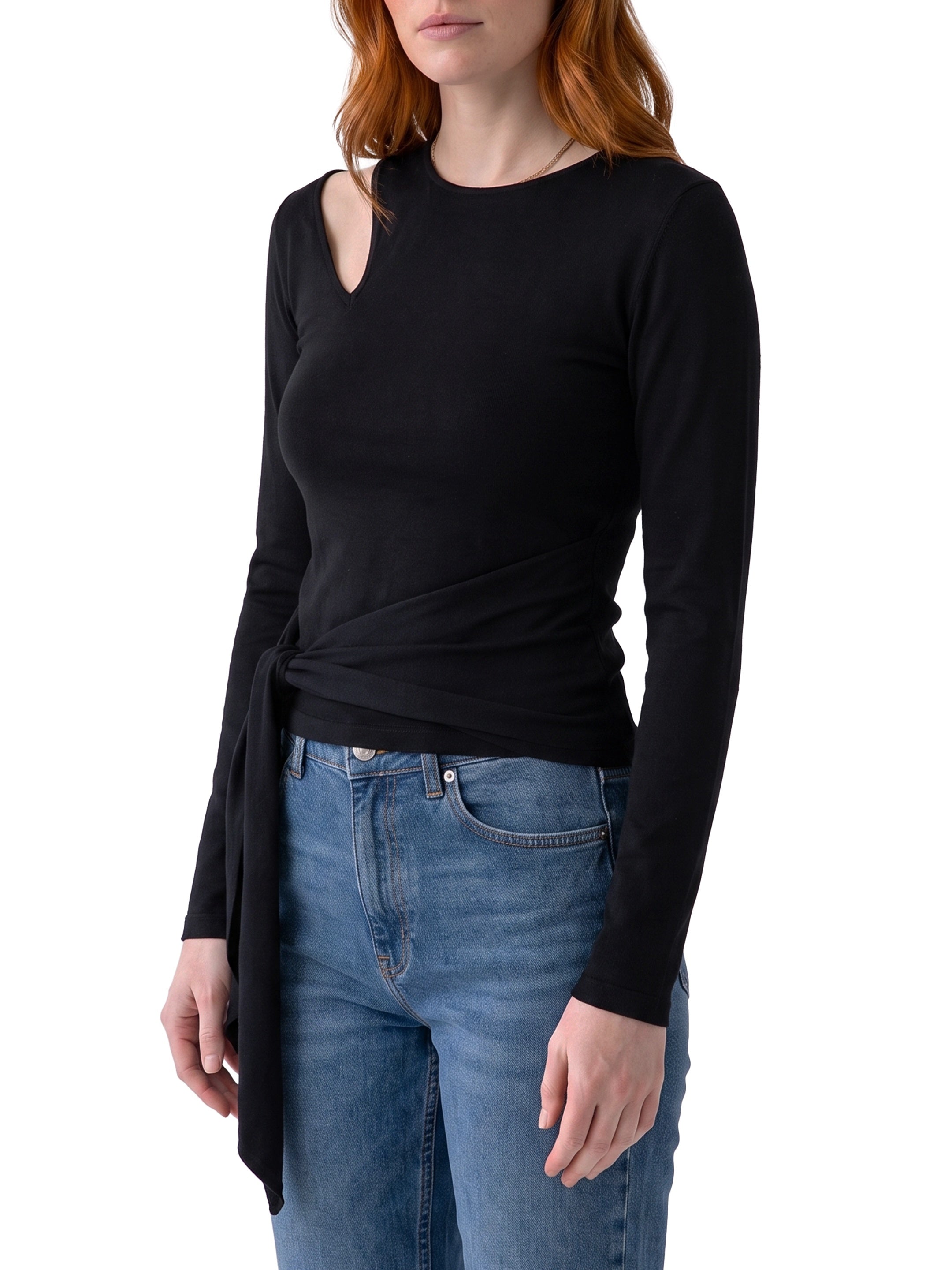 Cut-off top with sash