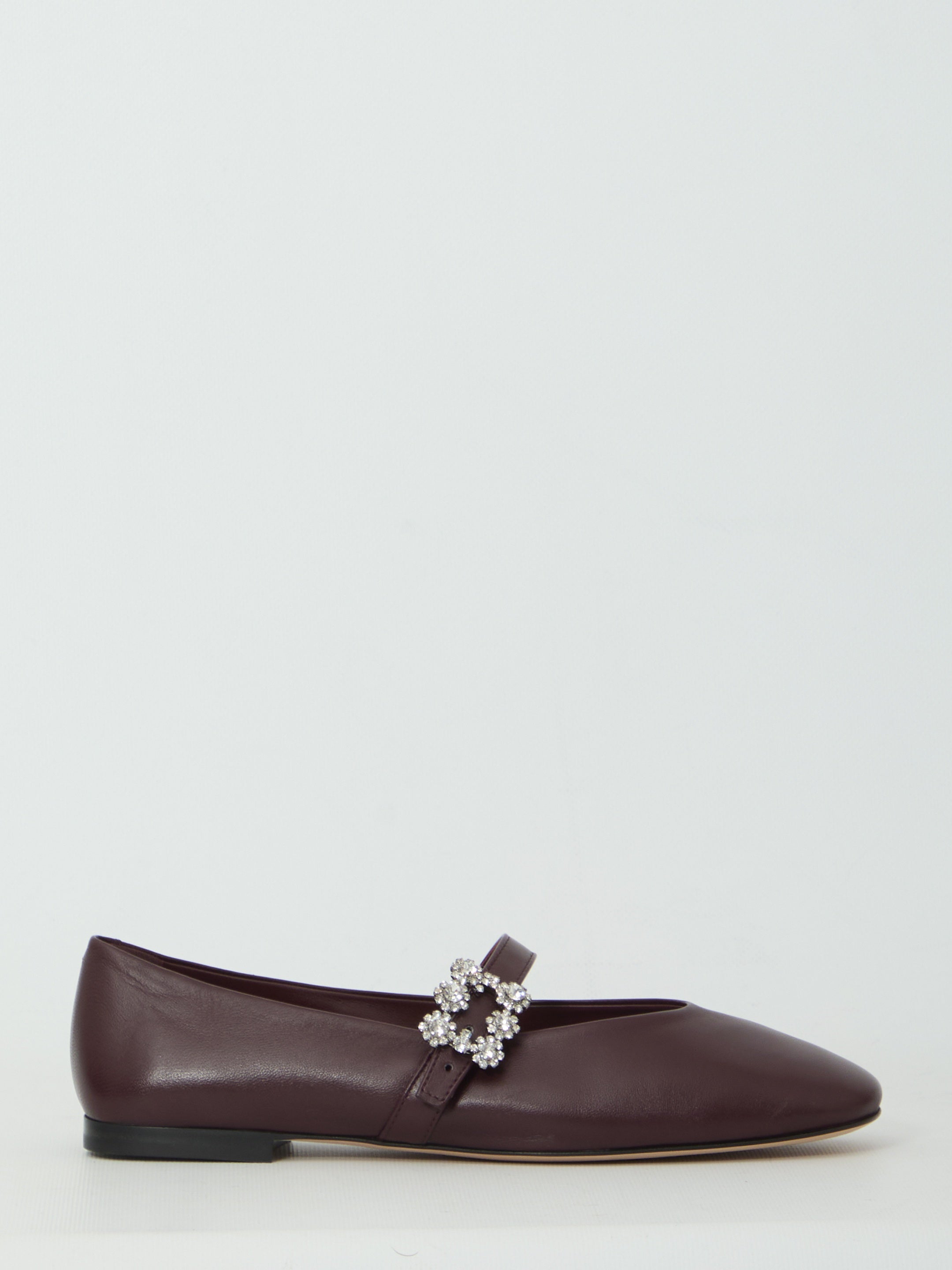 Efflorescence strap ballerina flats