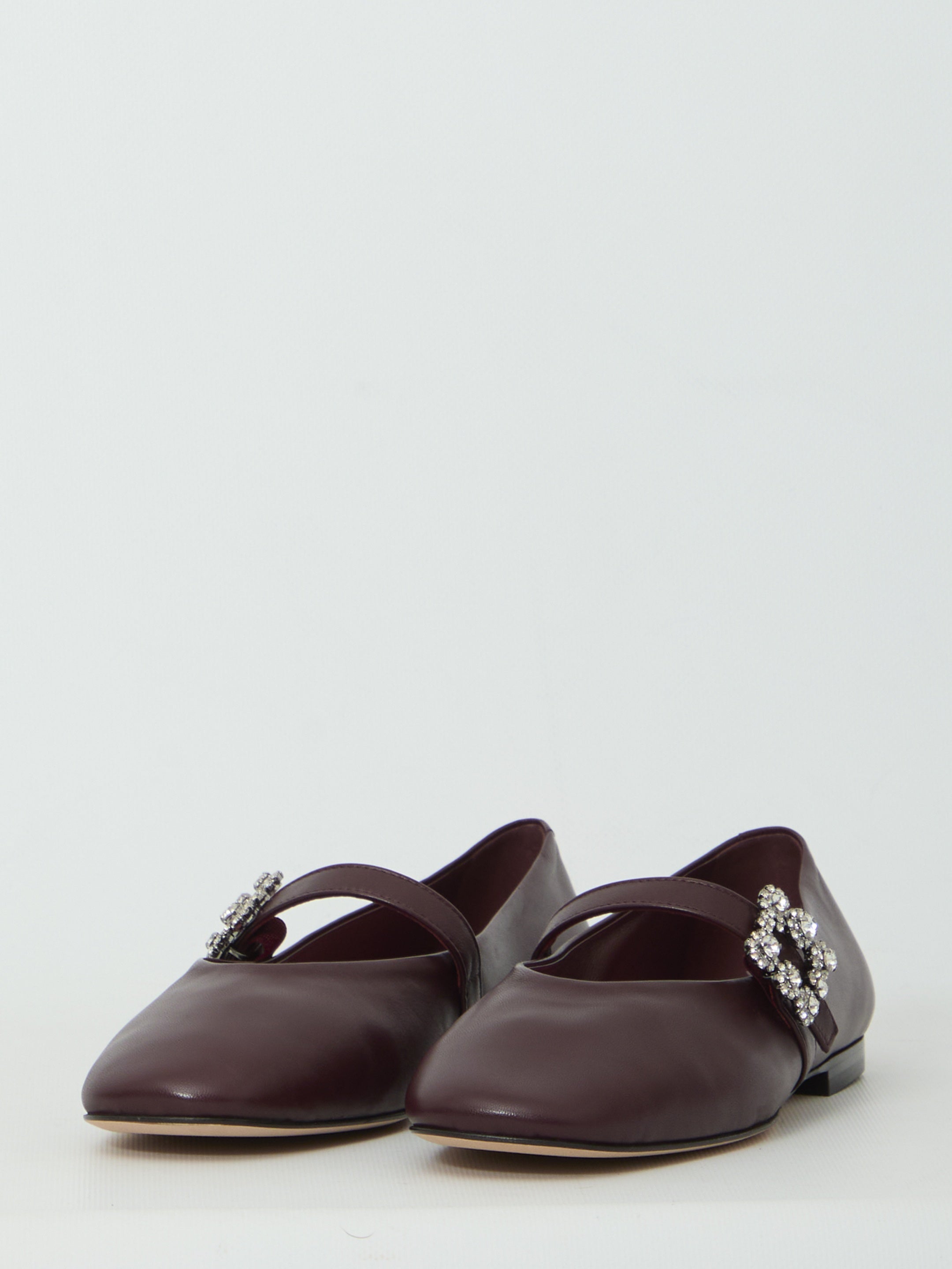 Efflorescence strap ballerina flats