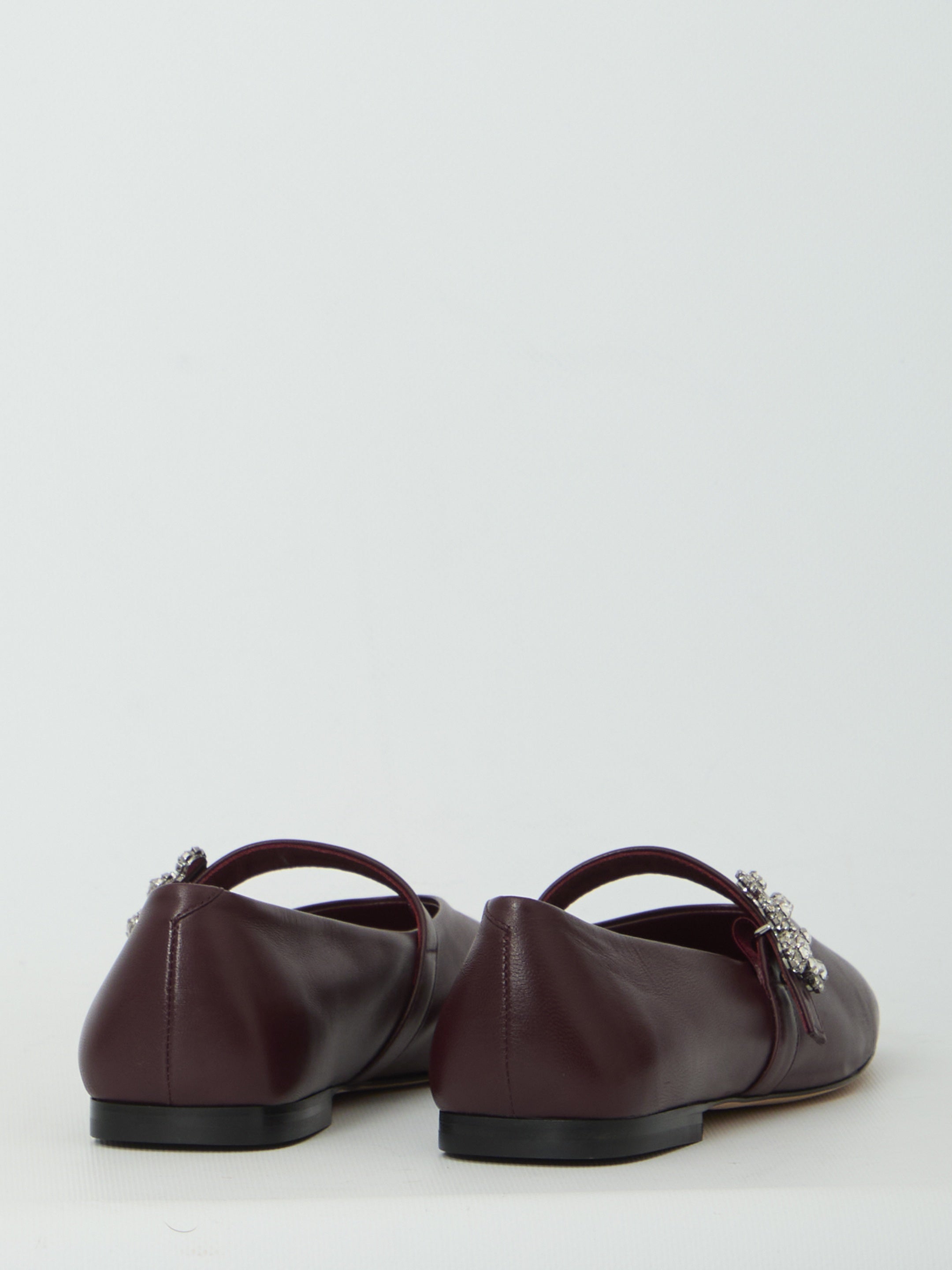 Efflorescence strap ballerina flats