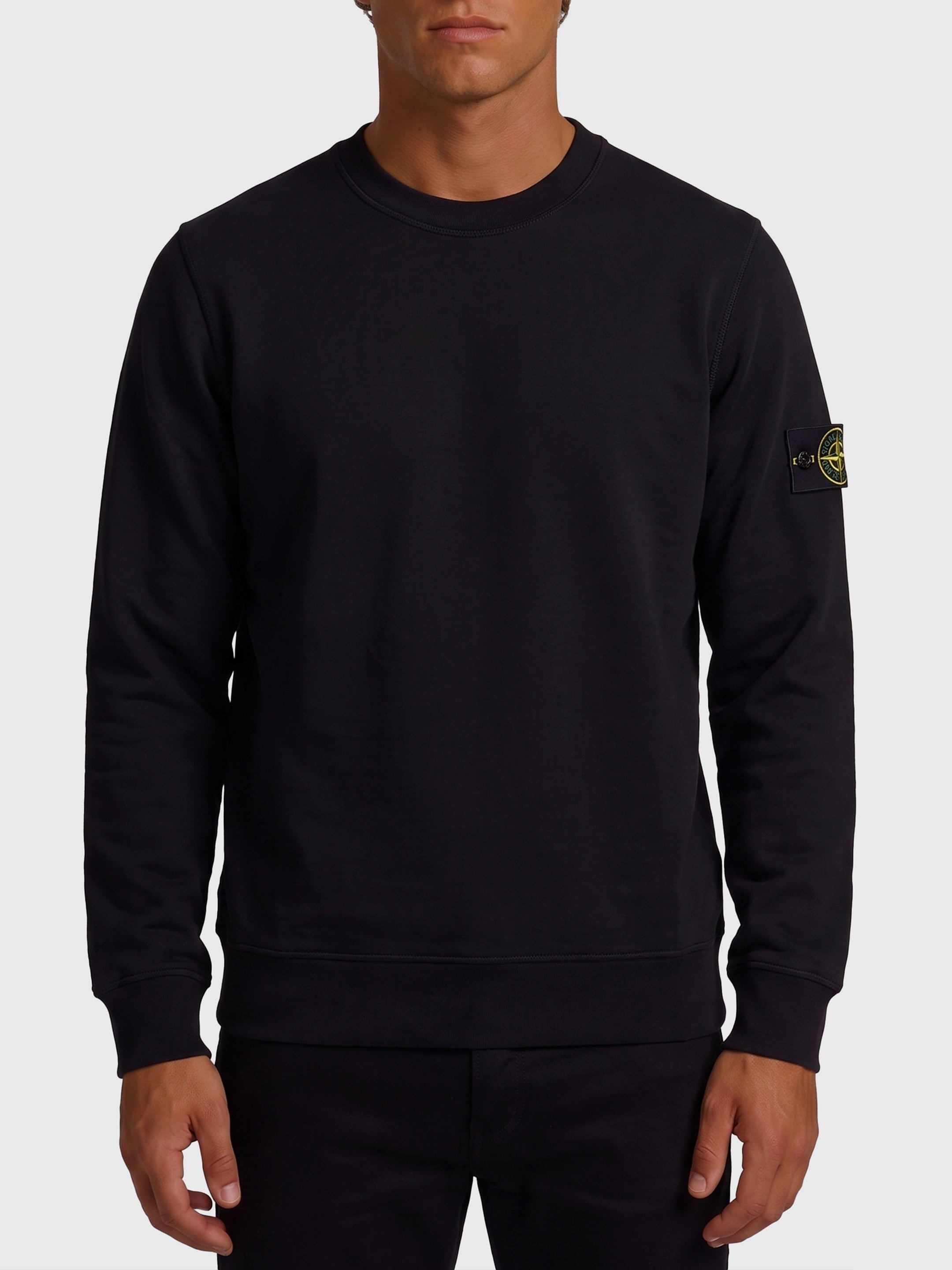 Black crewneck sweatshirt