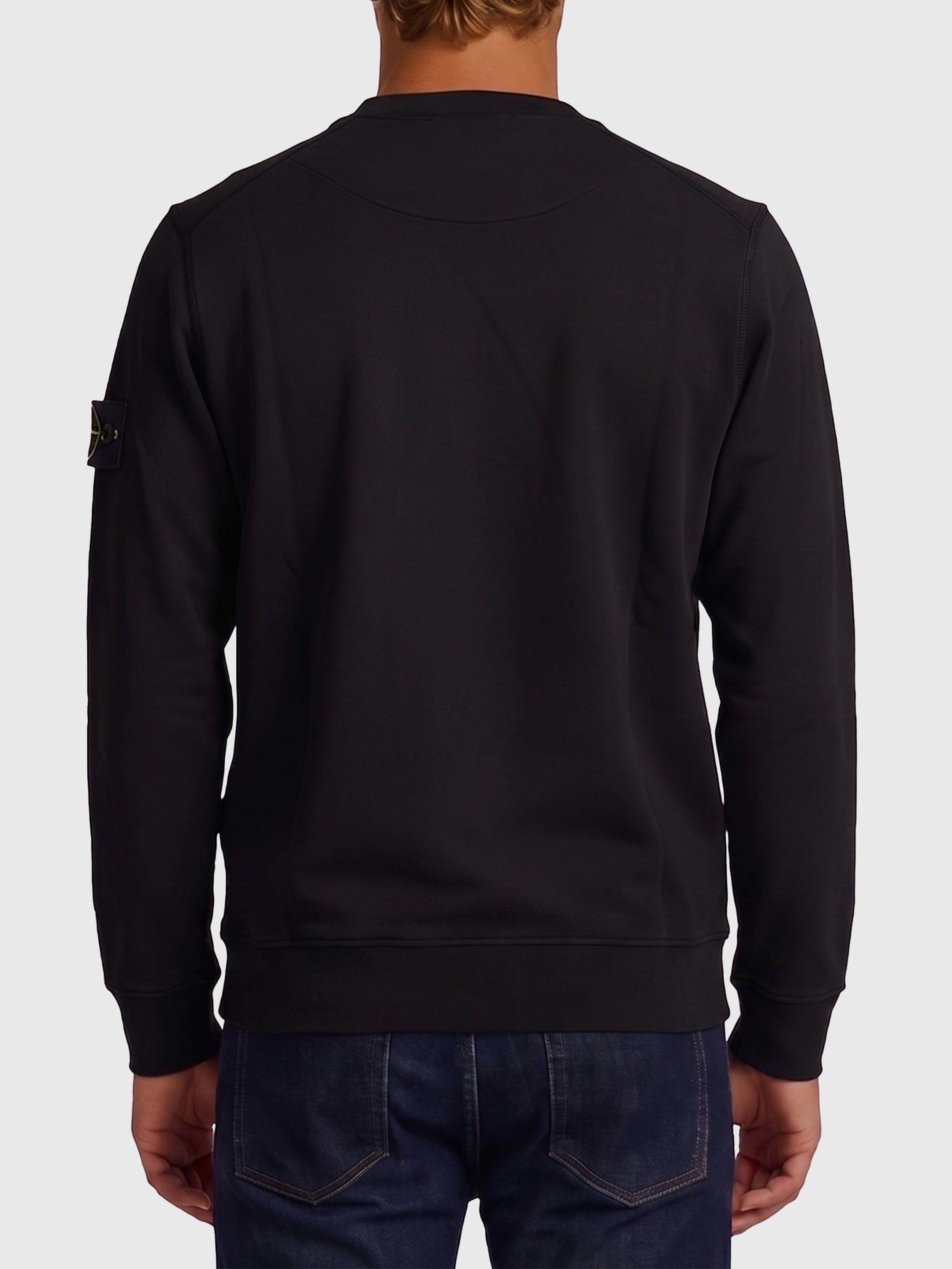 Black crewneck sweatshirt