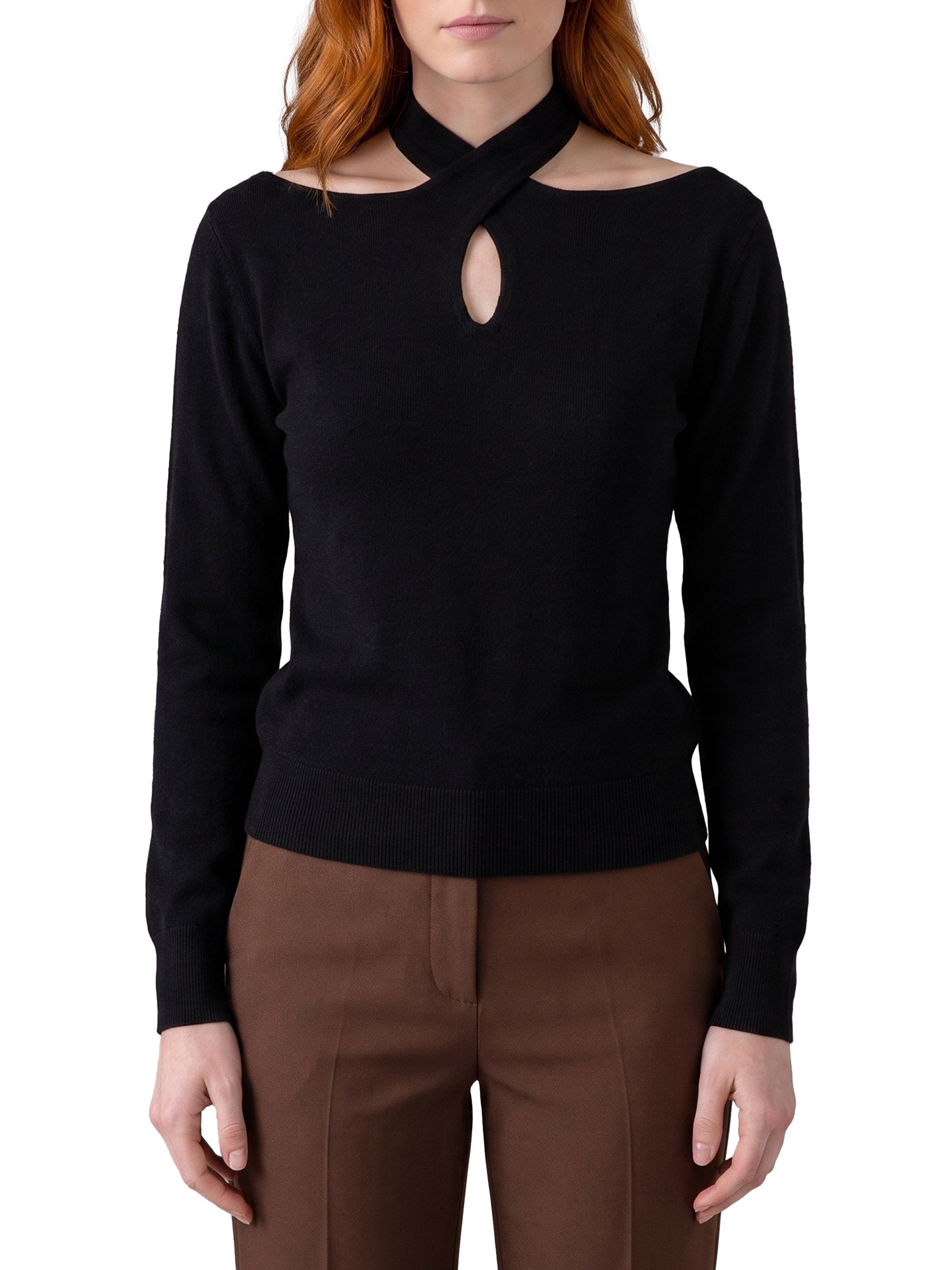 Cross-neck top