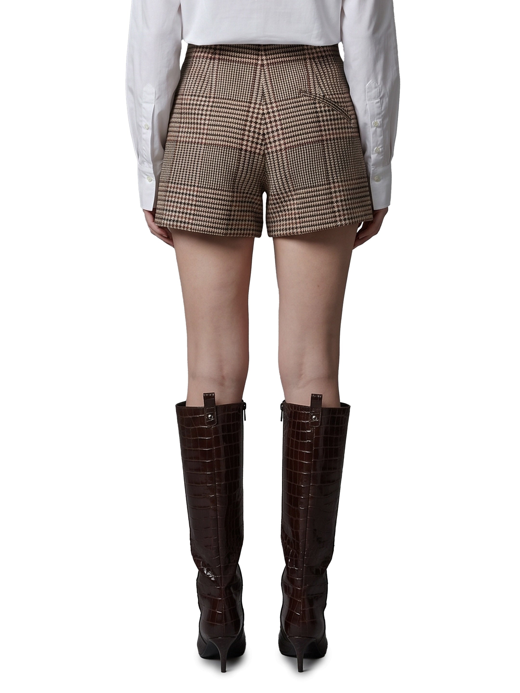 Glen plaid shorts