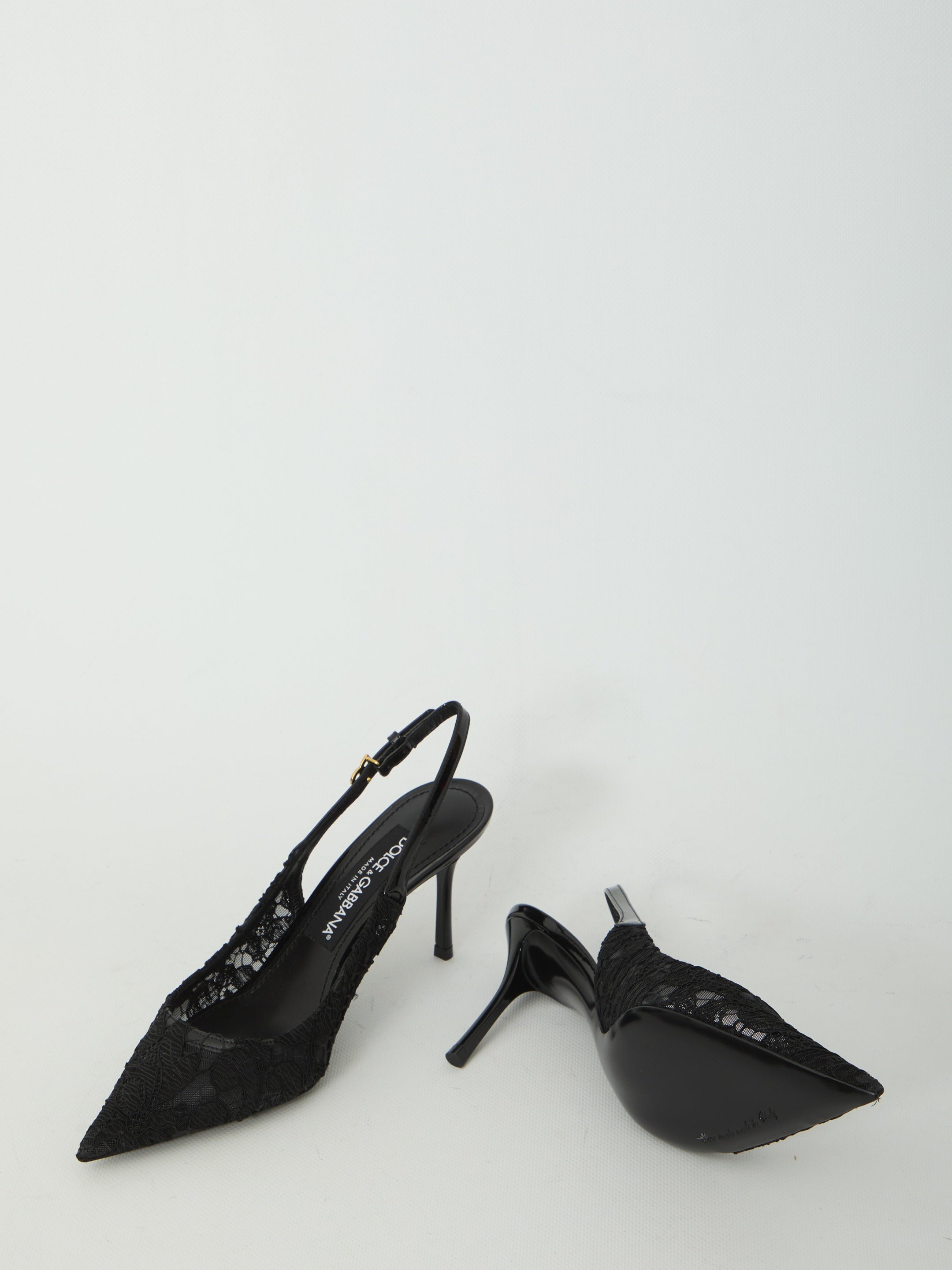 Taormina lace slingback pumps