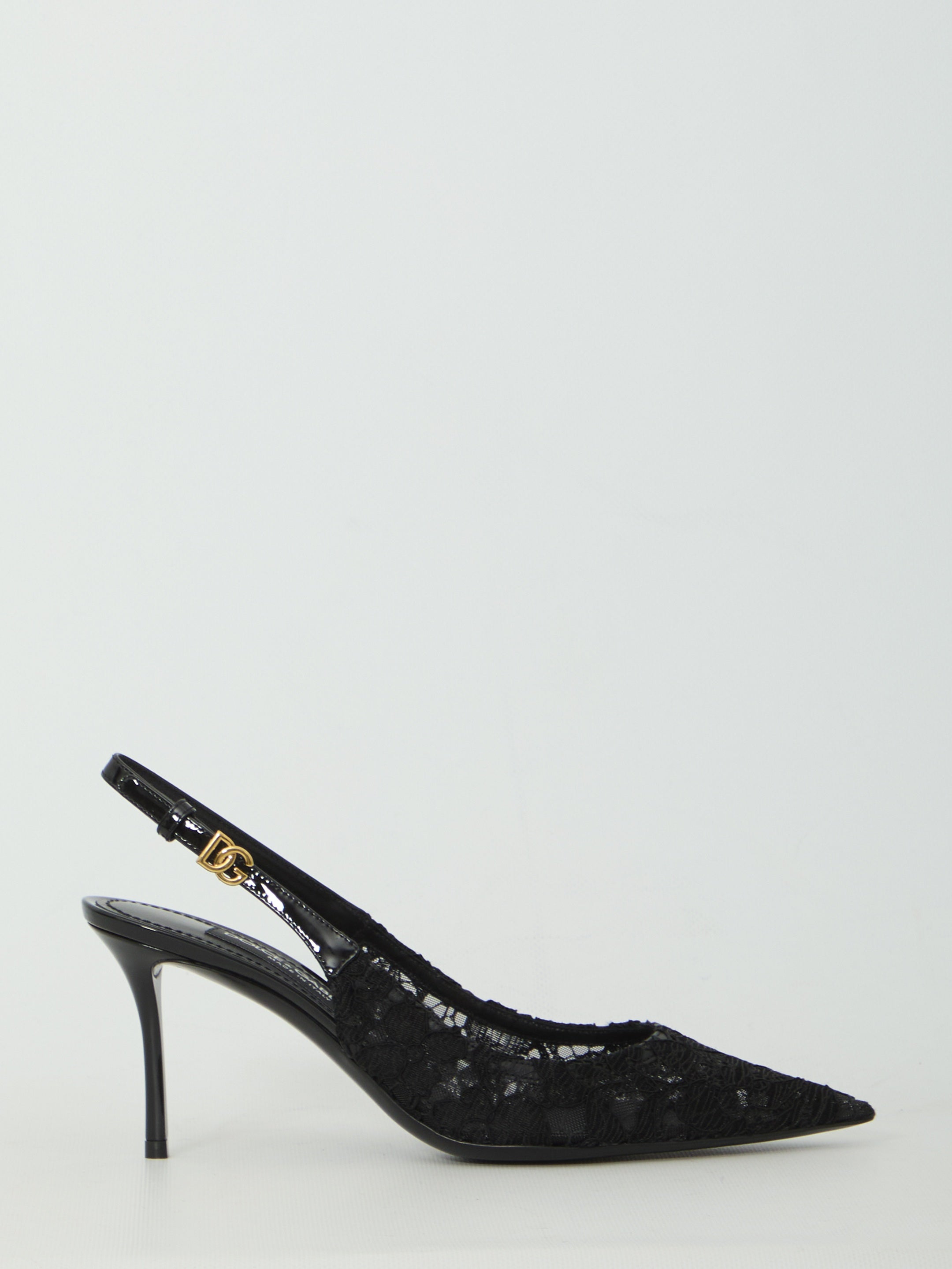 Taormina lace slingback pumps