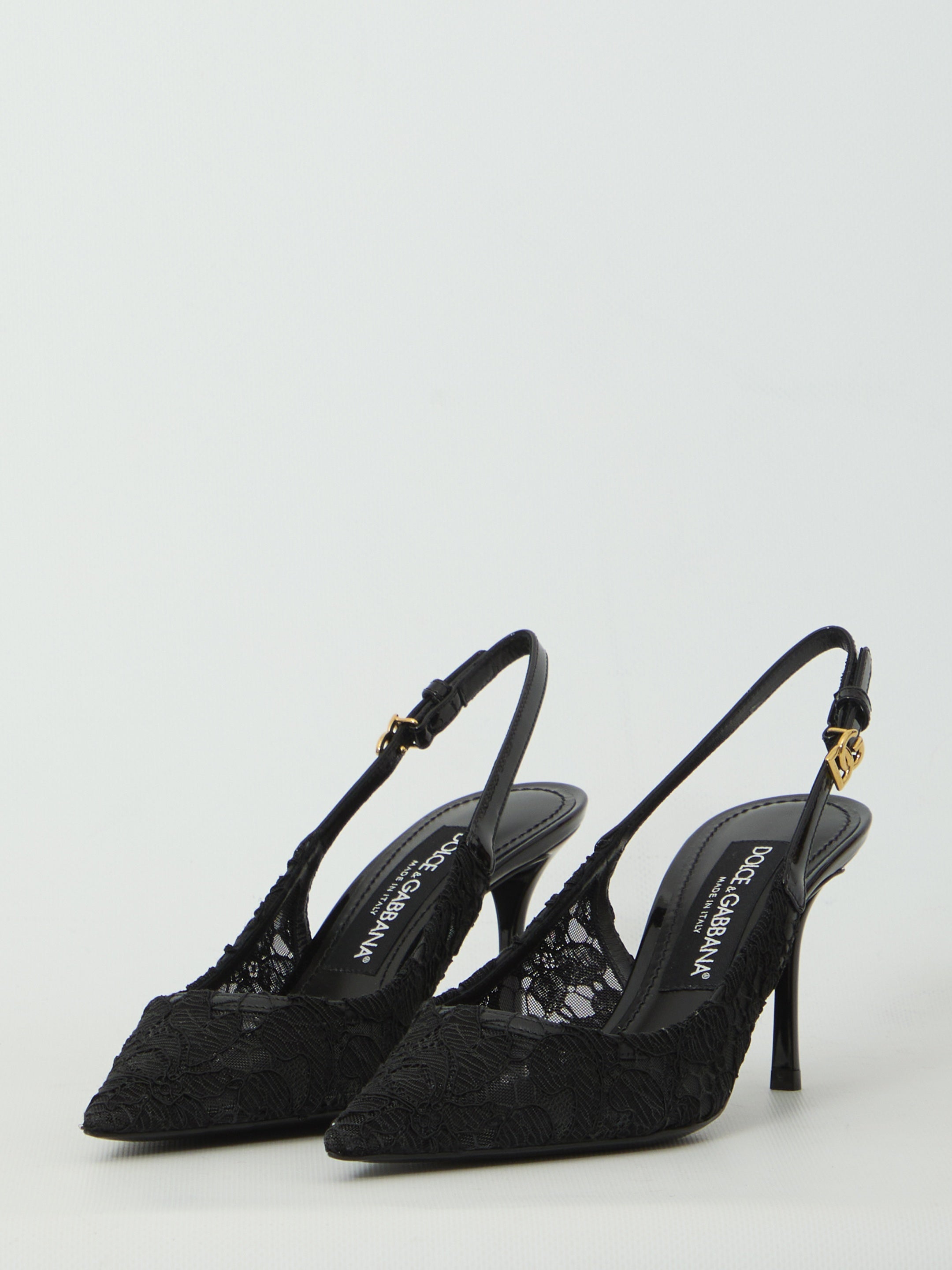 Taormina lace slingback pumps