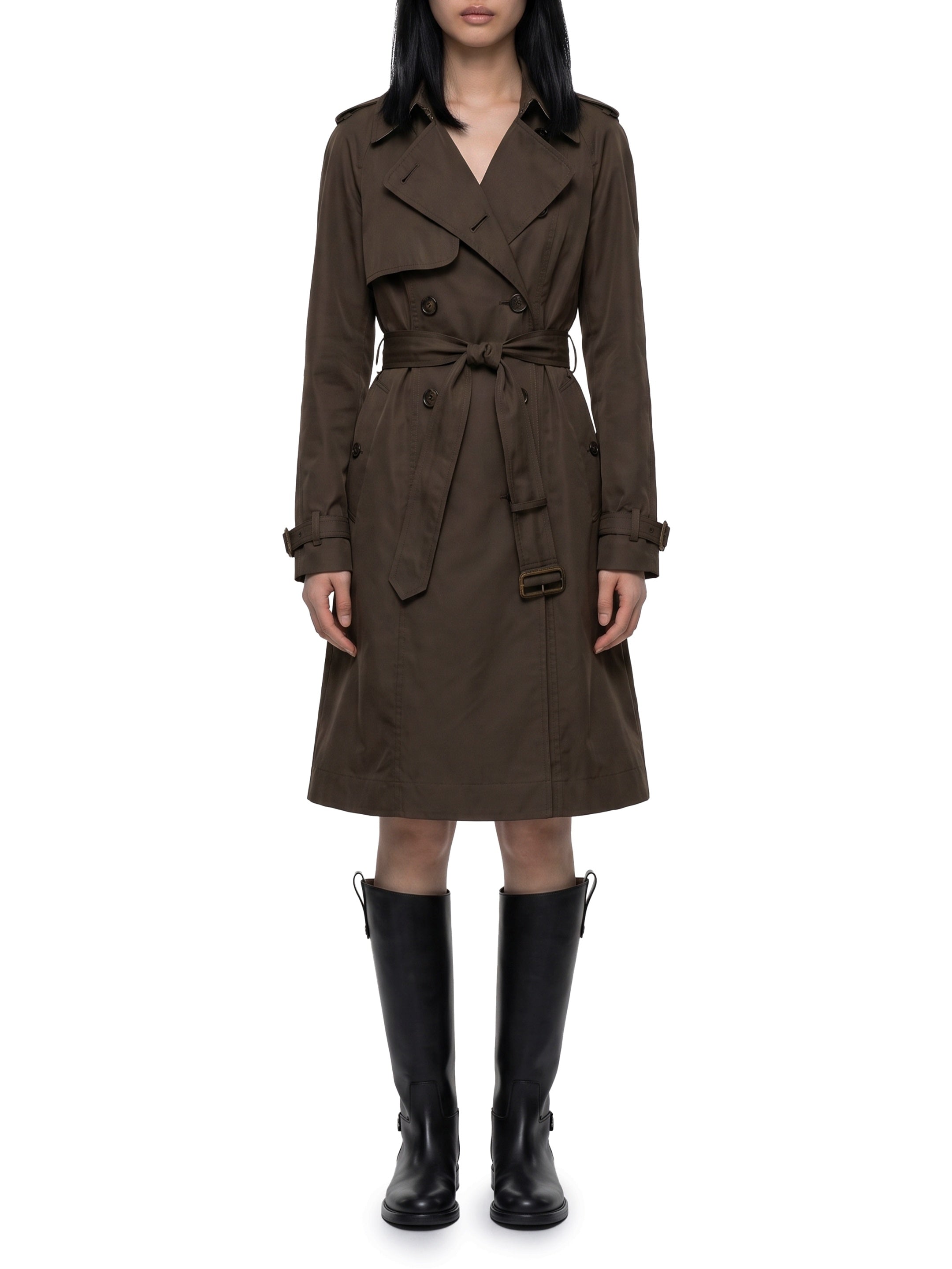 Long Pembury trench coat in gabardine