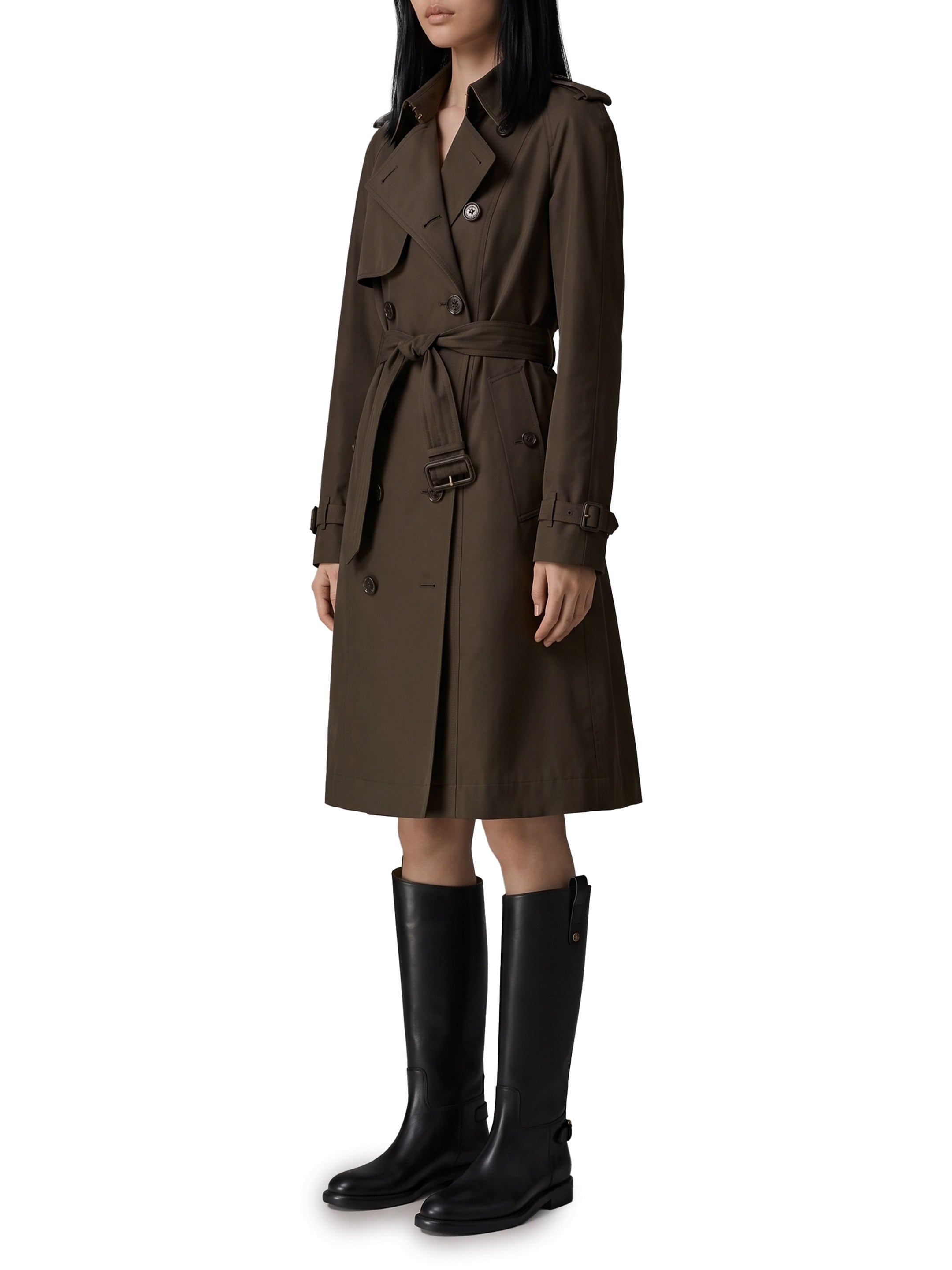 Long Pembury trench coat in gabardine