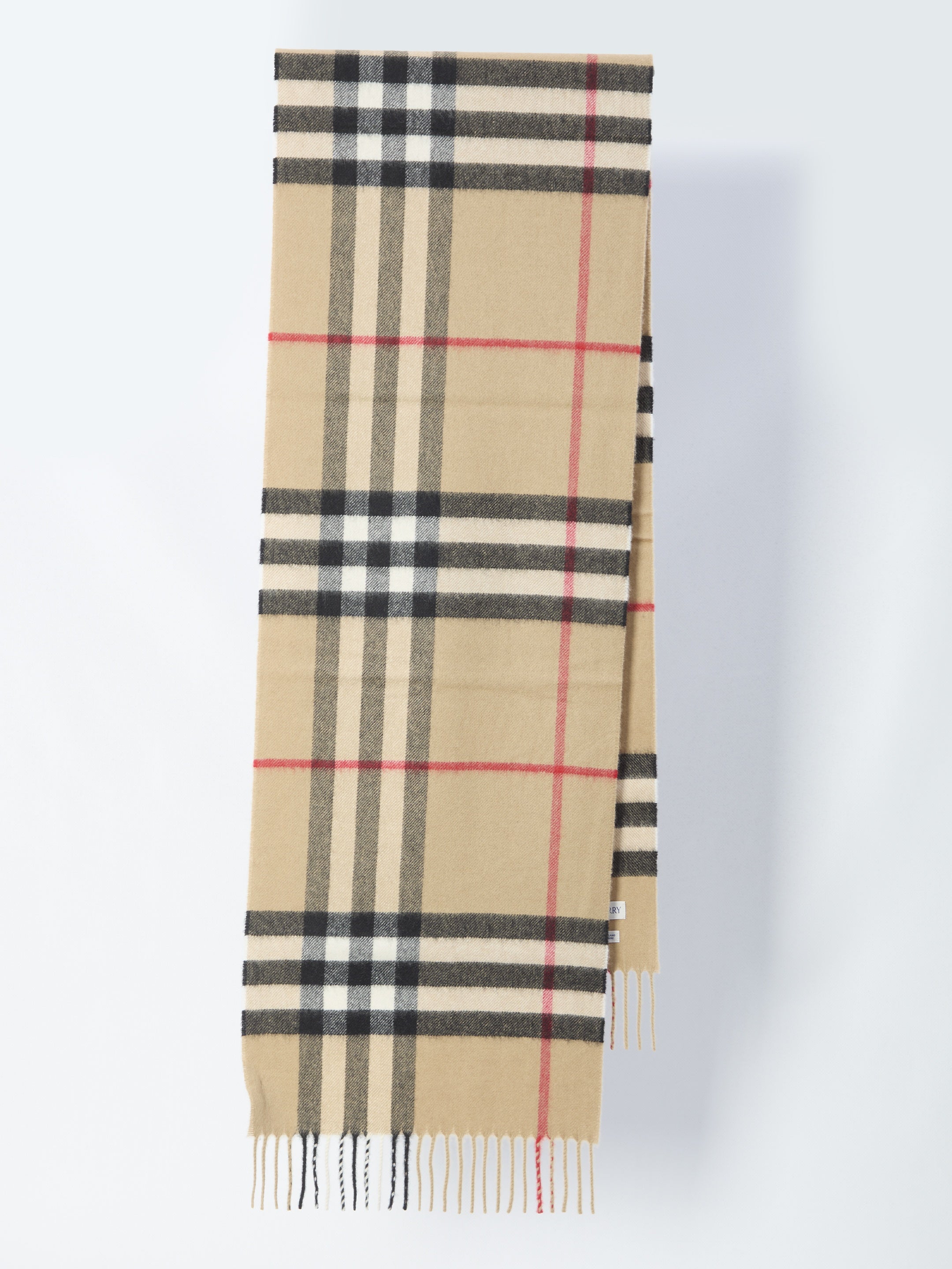 Check cashmere scarf