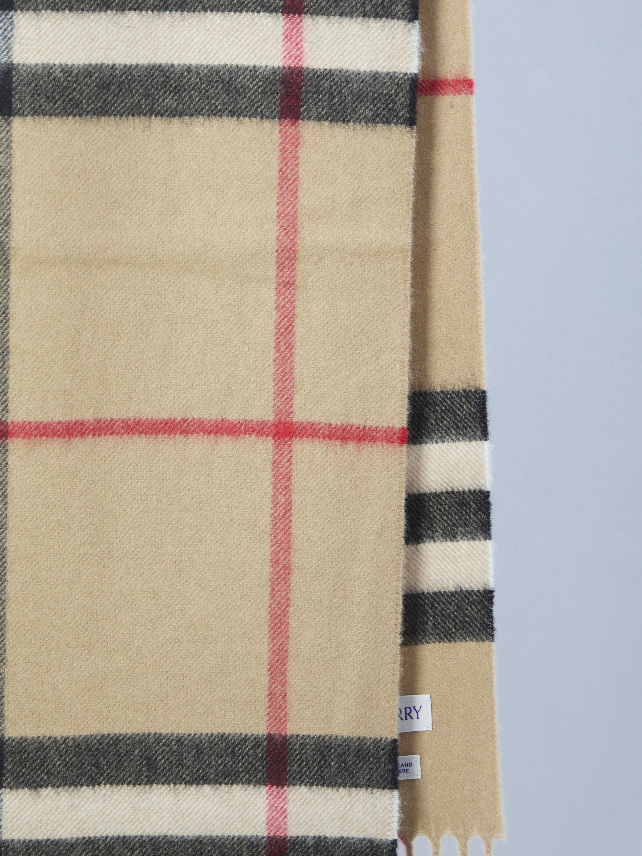 Check cashmere scarf