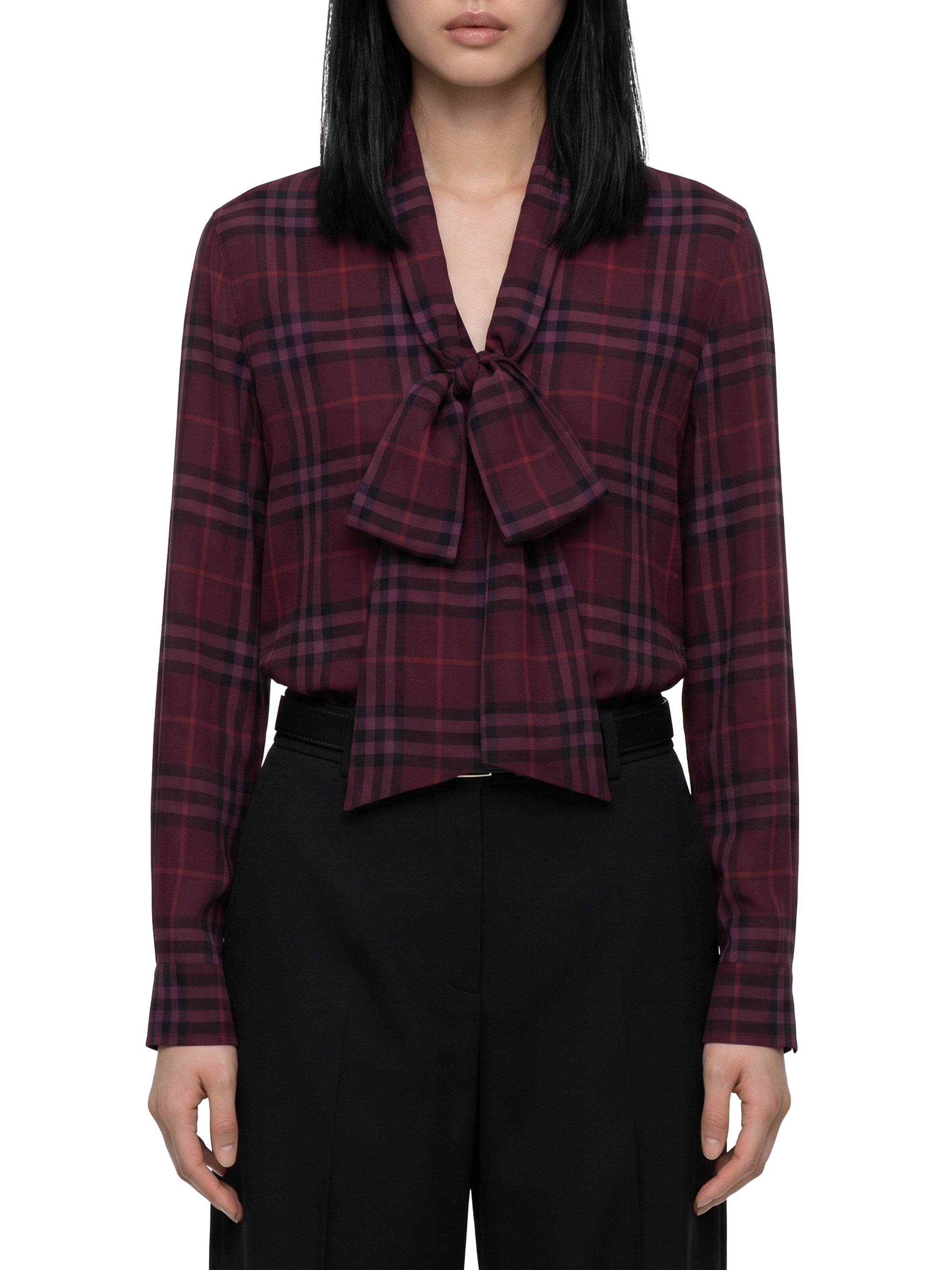 Rhiannon Check shirt with scarf