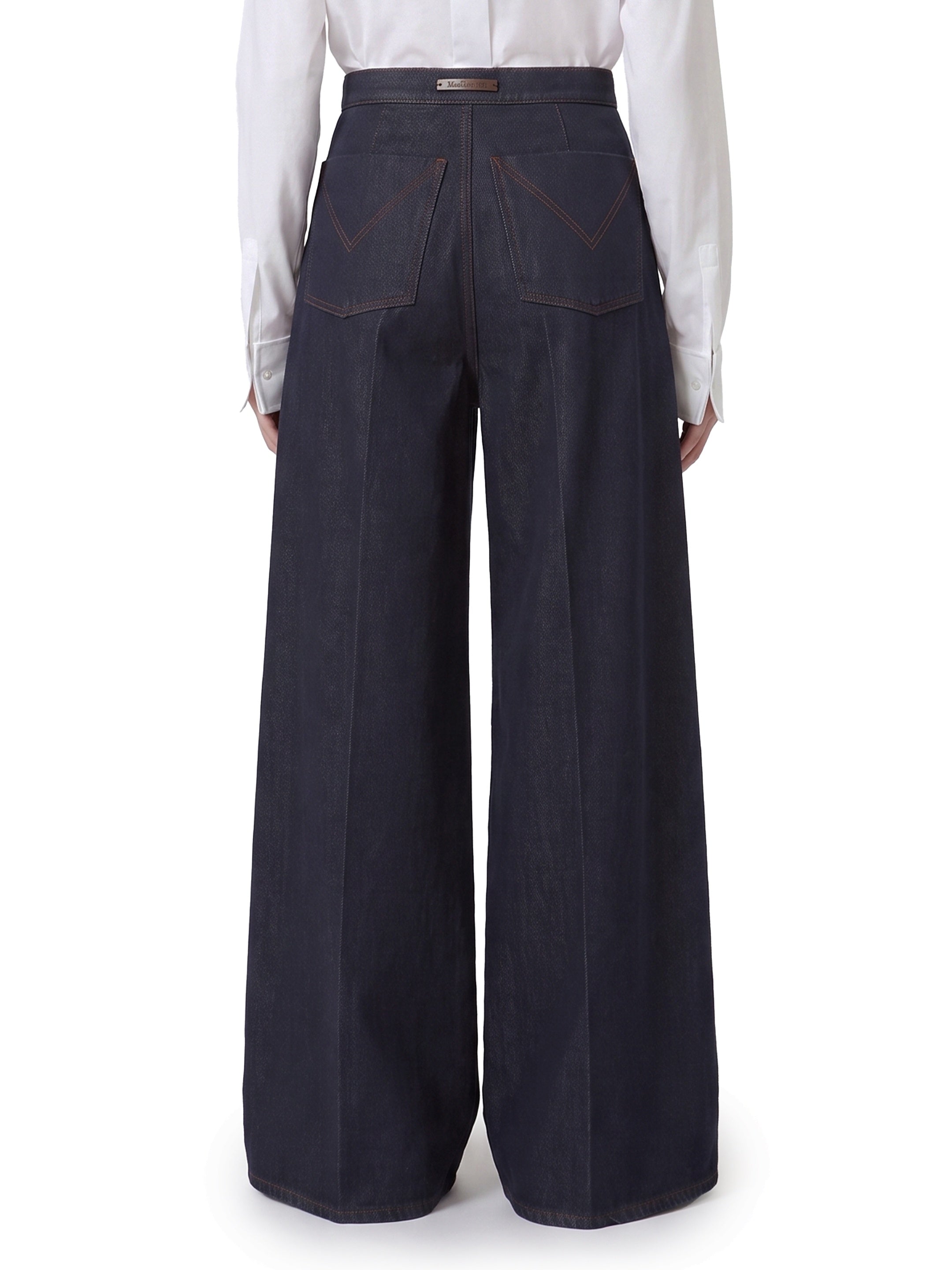 Wide leg denim-effect Quatto trousers
