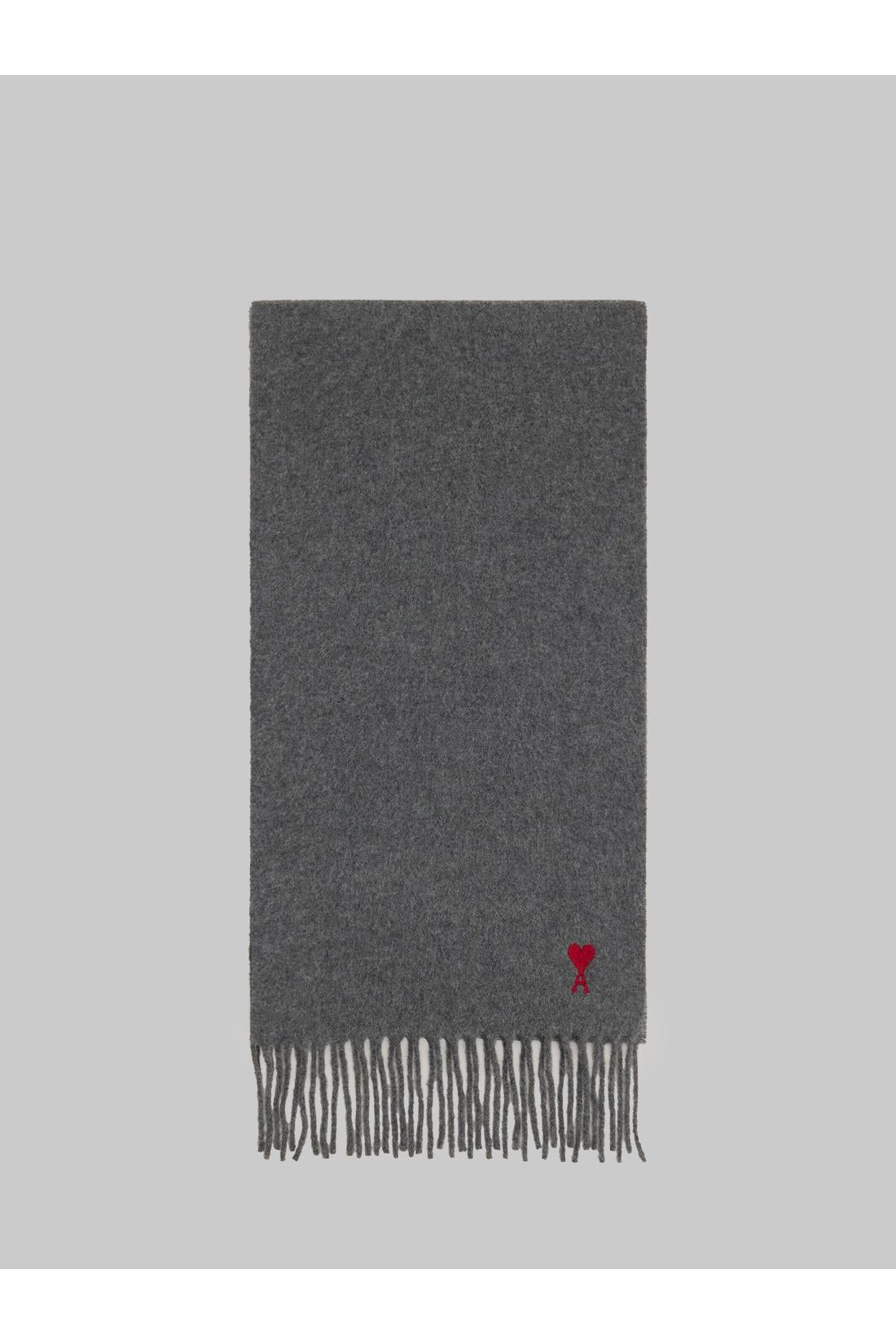 Ami de Coeur carbon grey wool scarf