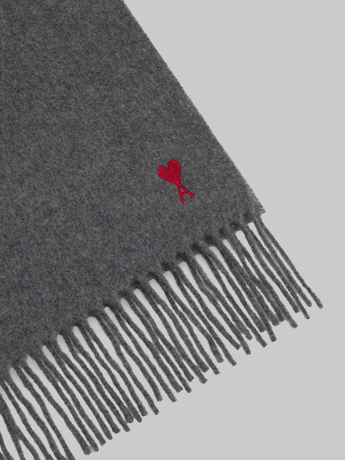Ami de Coeur carbon grey wool scarf