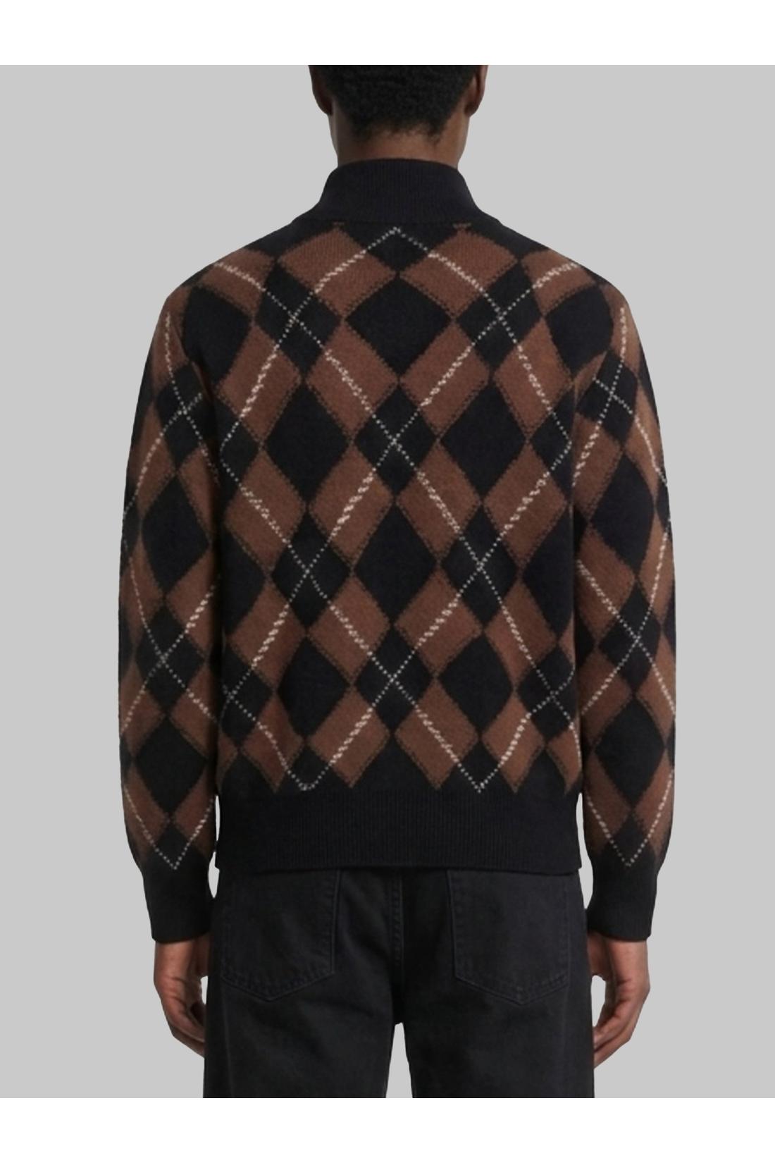 Argyle half zip sweater